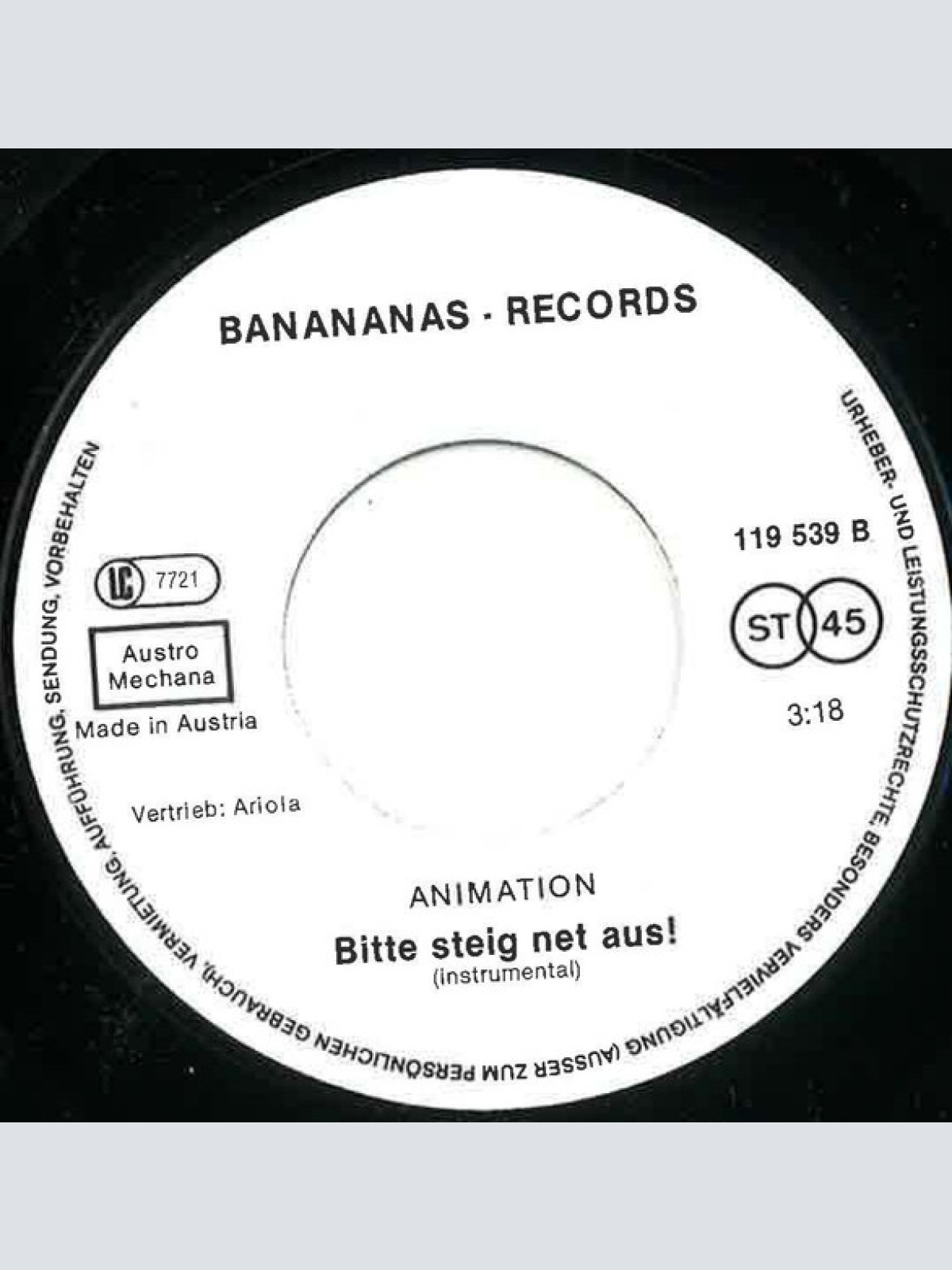 Vinyl / Animation (11) - Bitte Steig Net Aus!