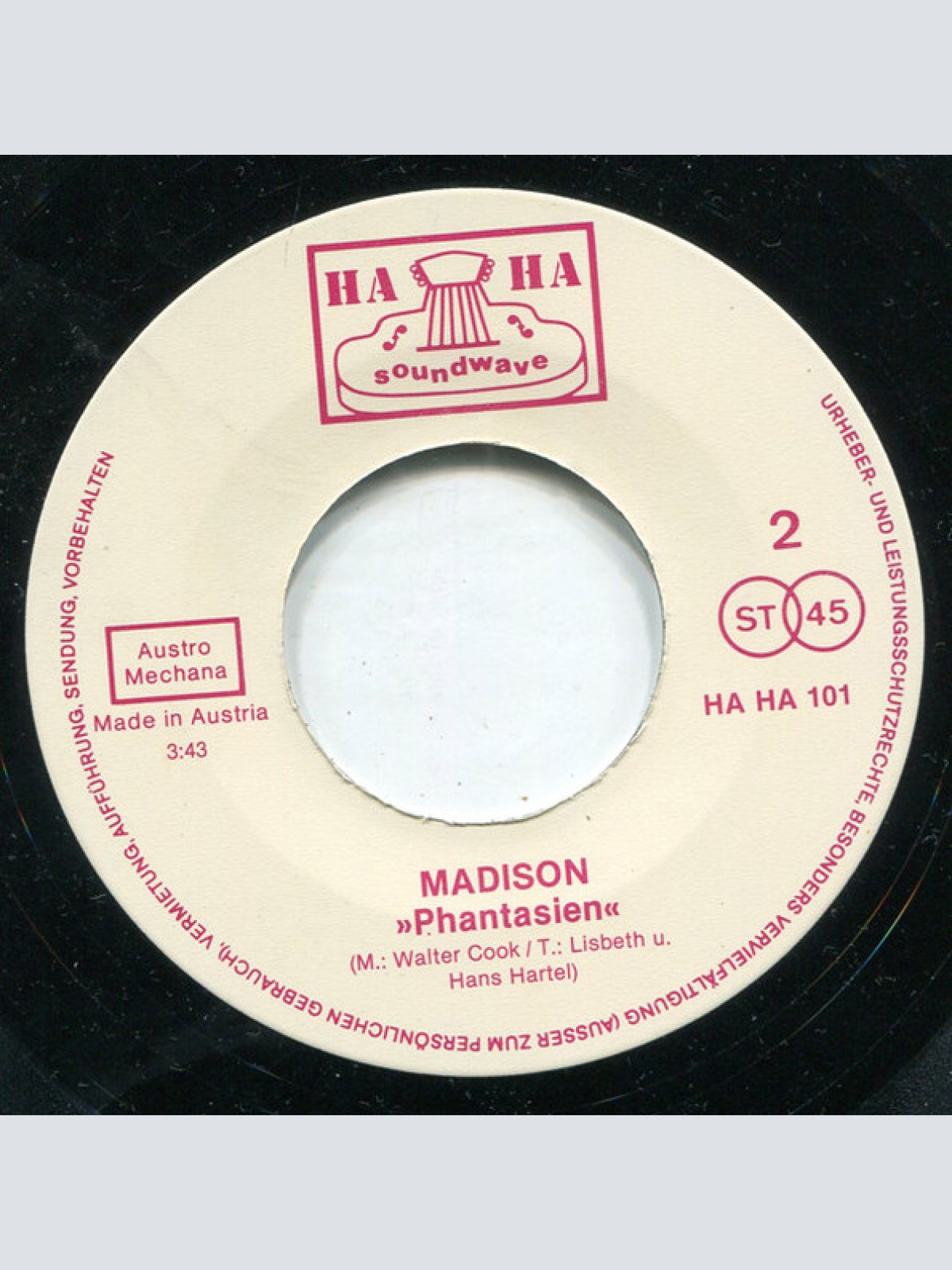 Vinyl / Madison (26) - Feuer Auf Der Haut / Phantasien