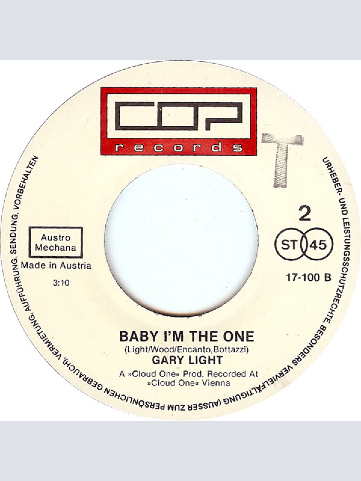 Vinyl / Gary Light - C'est La Vie