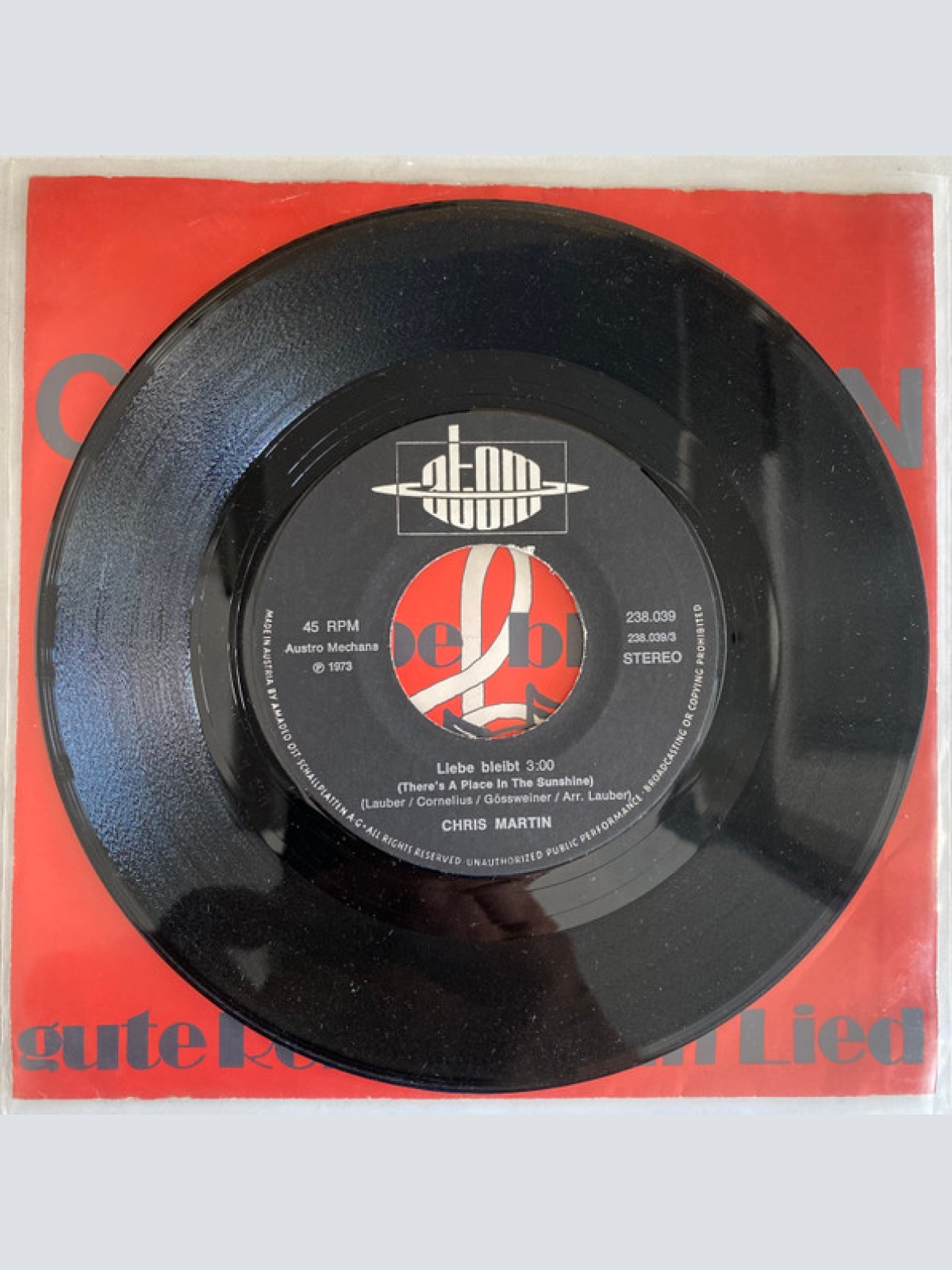 Vinyl / Chris Martin (14) - Liebe Bleibt / Gute Reise, Mein Lied