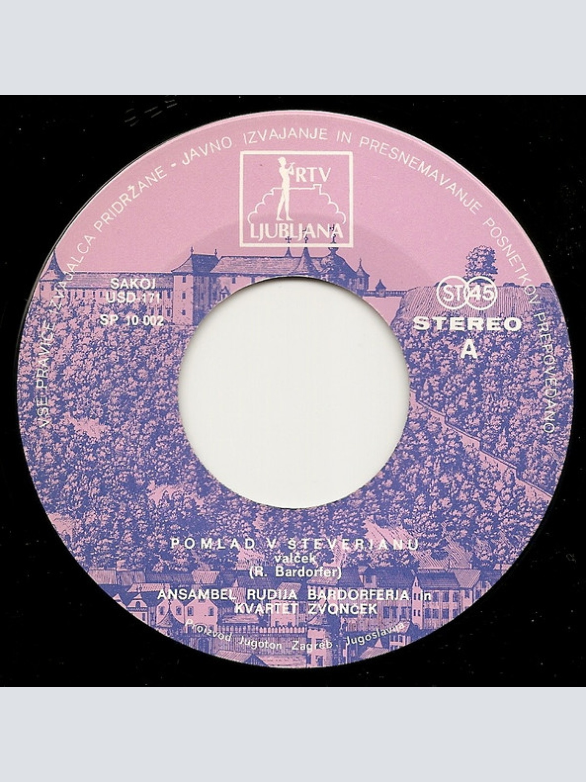 Vinyl / Ansambel Rudija Bardorferja, Kvartet Zvonček - Pomlad V Števerjanu