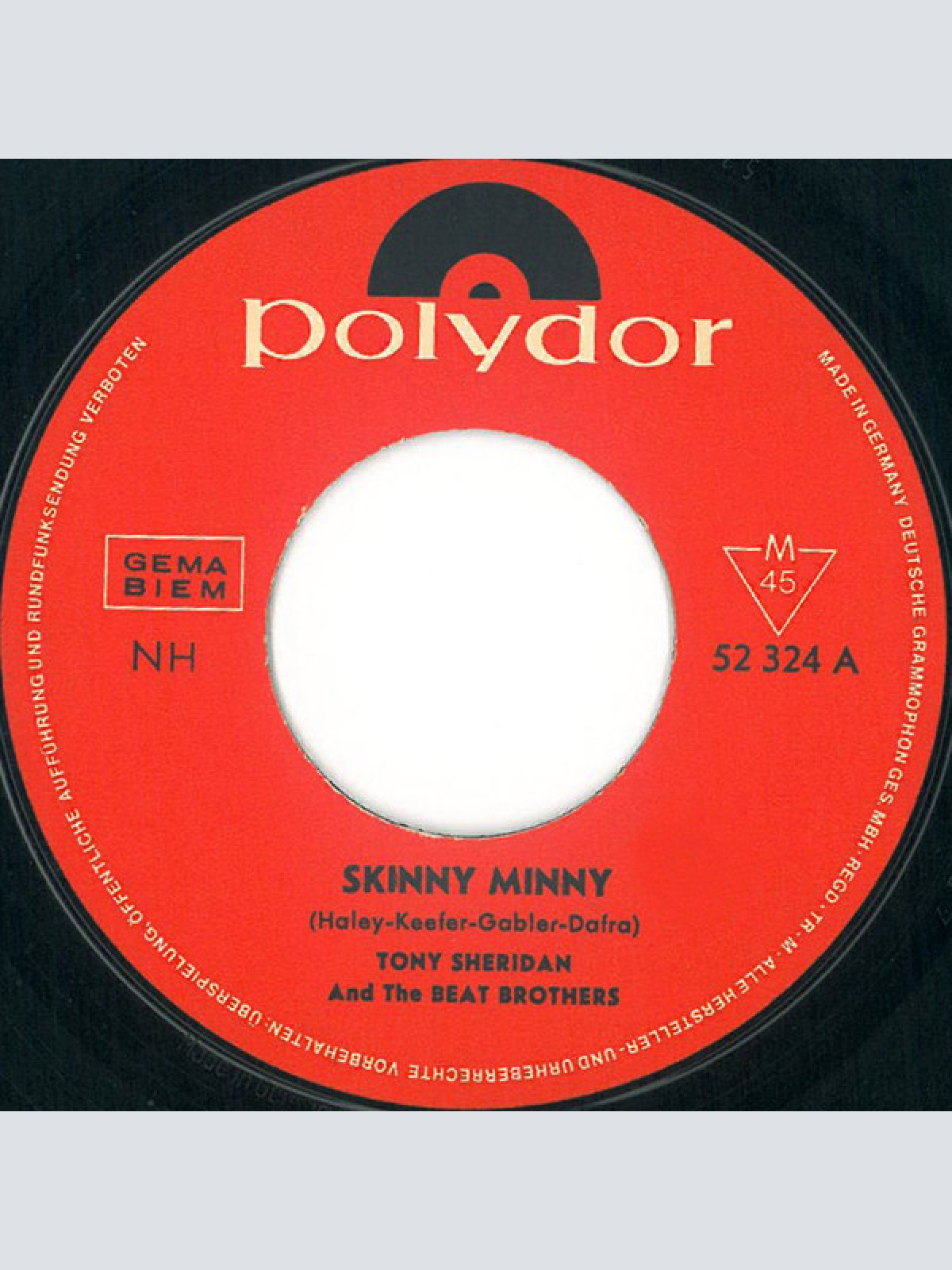 Vinyl / Tony Sheridan And The Beat Brothers / The Beatles With Tony Sheridan - Skinny Minny / Sweet Georgia Brown