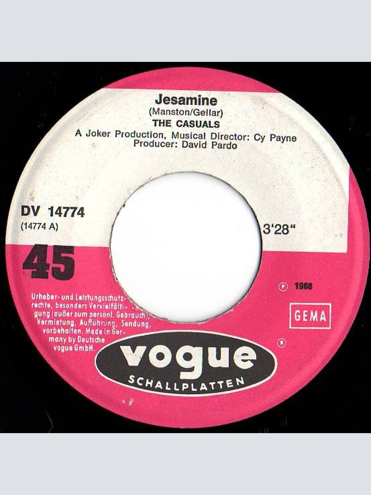 Vinyl / The Casuals - Jesamine