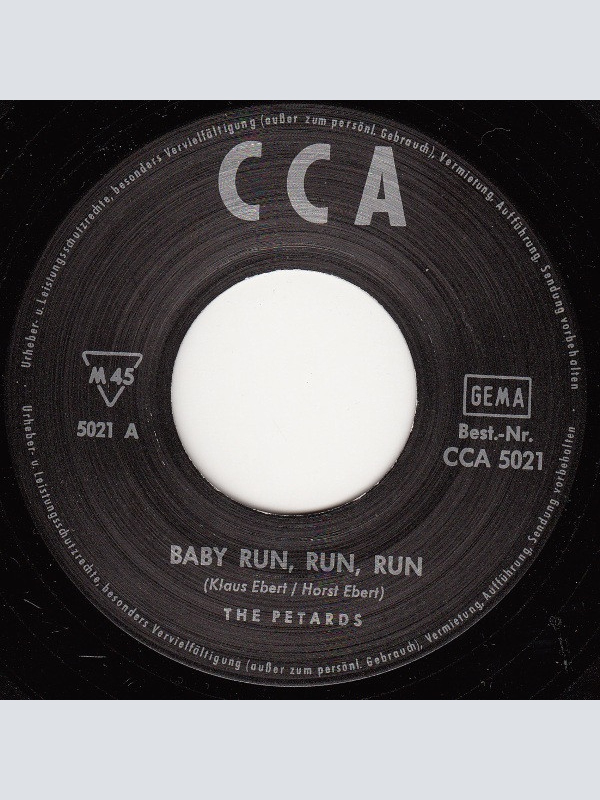 Vinyl / The Petards - Baby Run, Run, Run / Pretty Miss