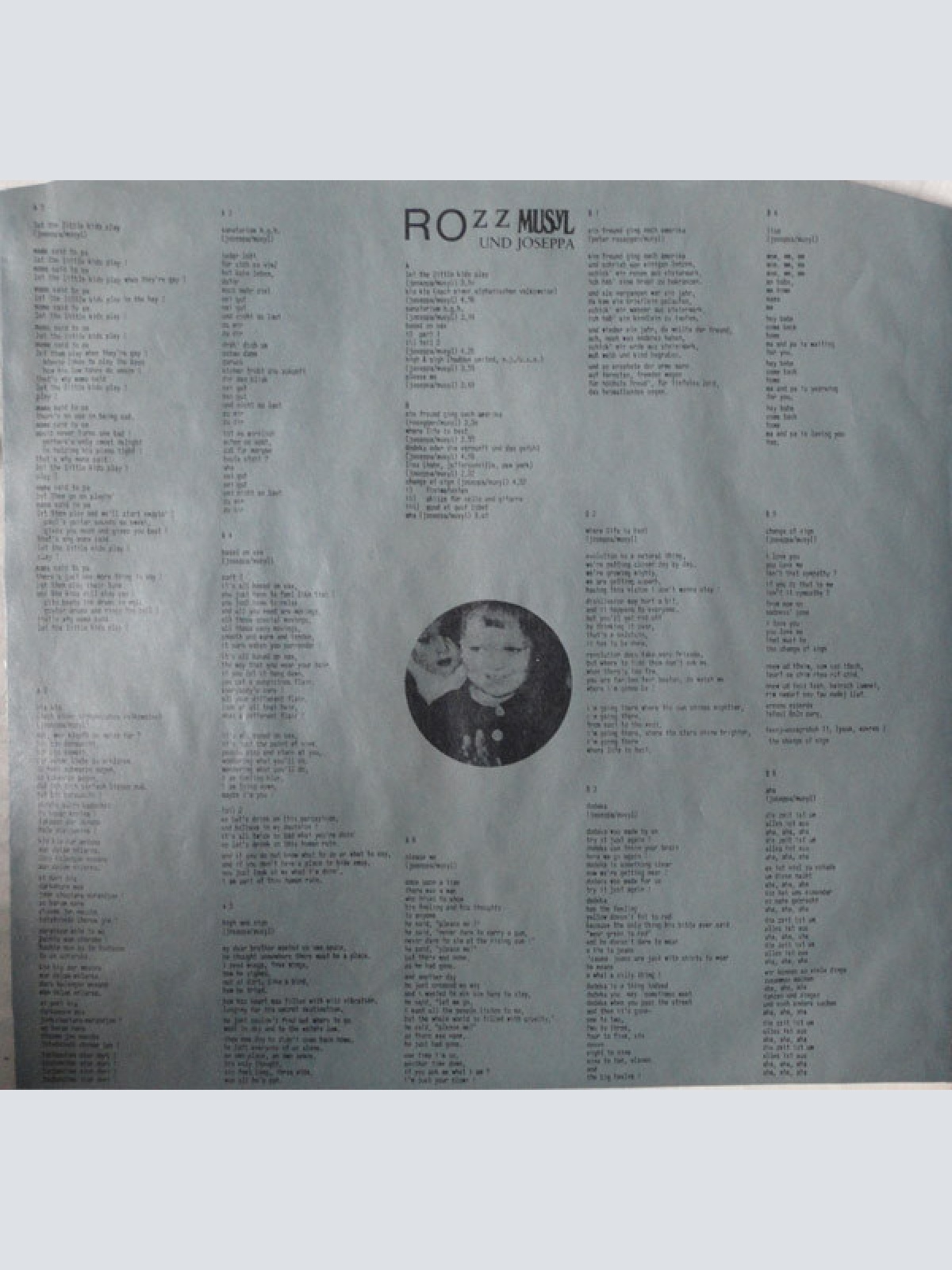 Vinyl / Musyl Und Joseppa - RoZZ