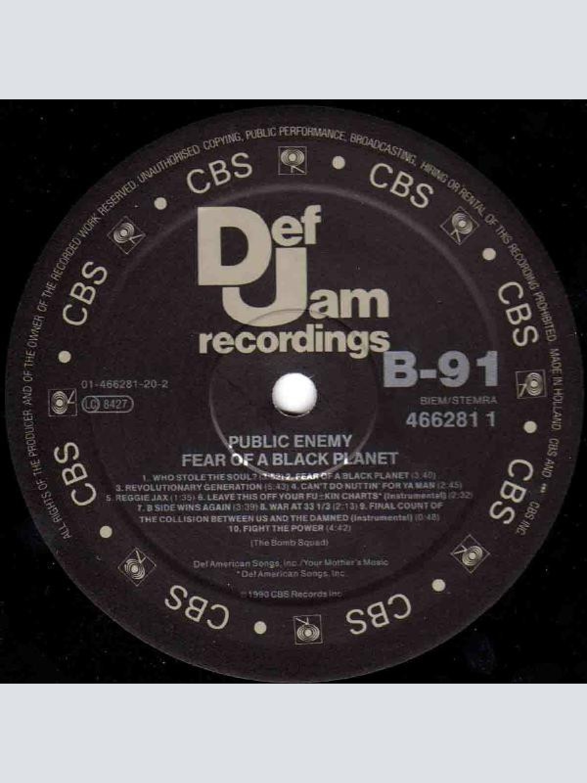 Vinyl / Public Enemy - Fear Of A Black Planet