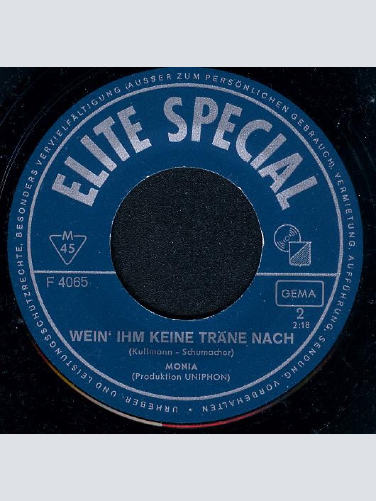 Vinyl / Monia (6) - Laß' Mich Lieber Geh'n / Wein' Ihm Keine Träne Nach