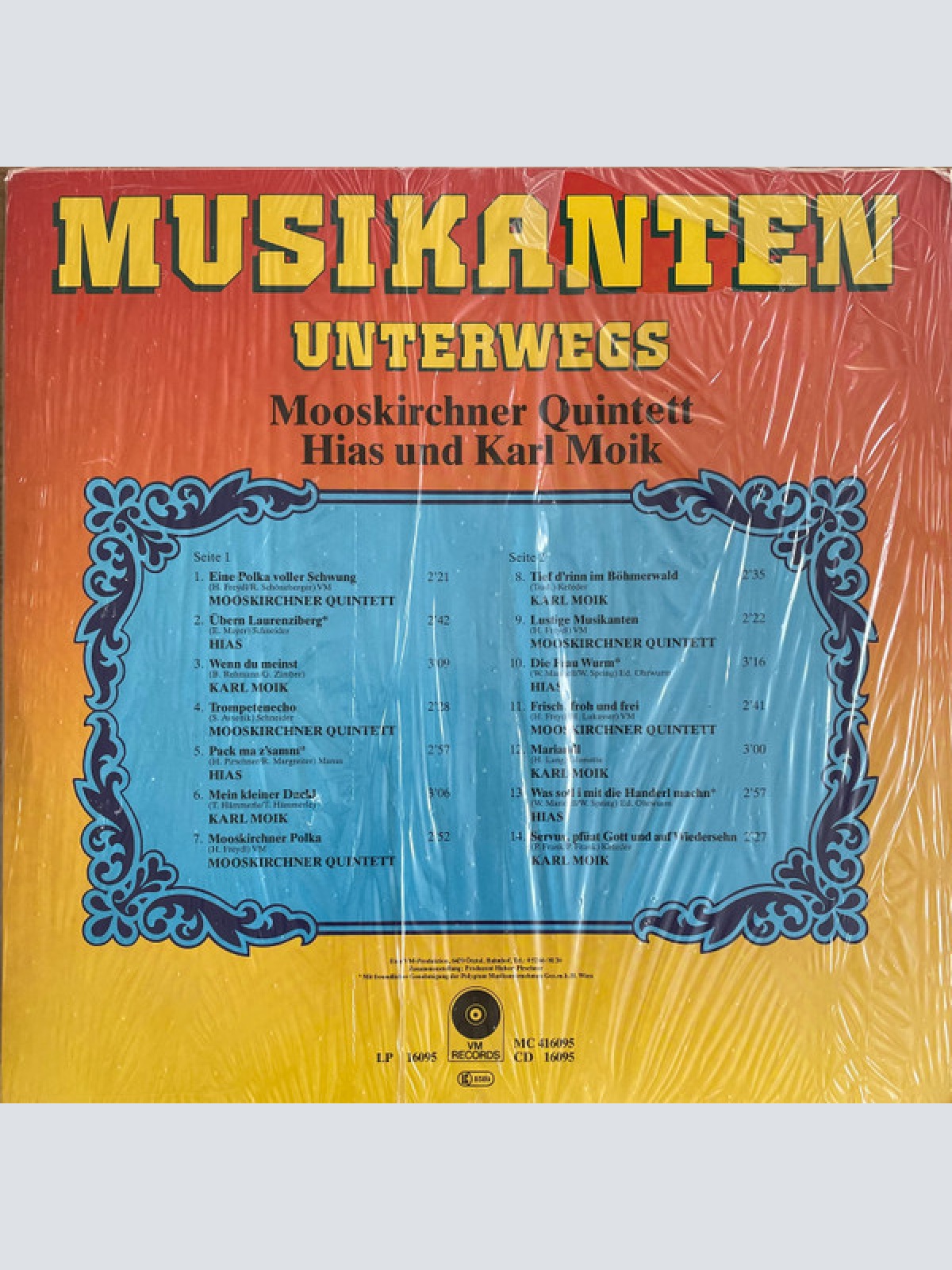 Vinyl / Mooskirchner Quintett, Hias Und Karl Moik - Musikanten Unterwegs