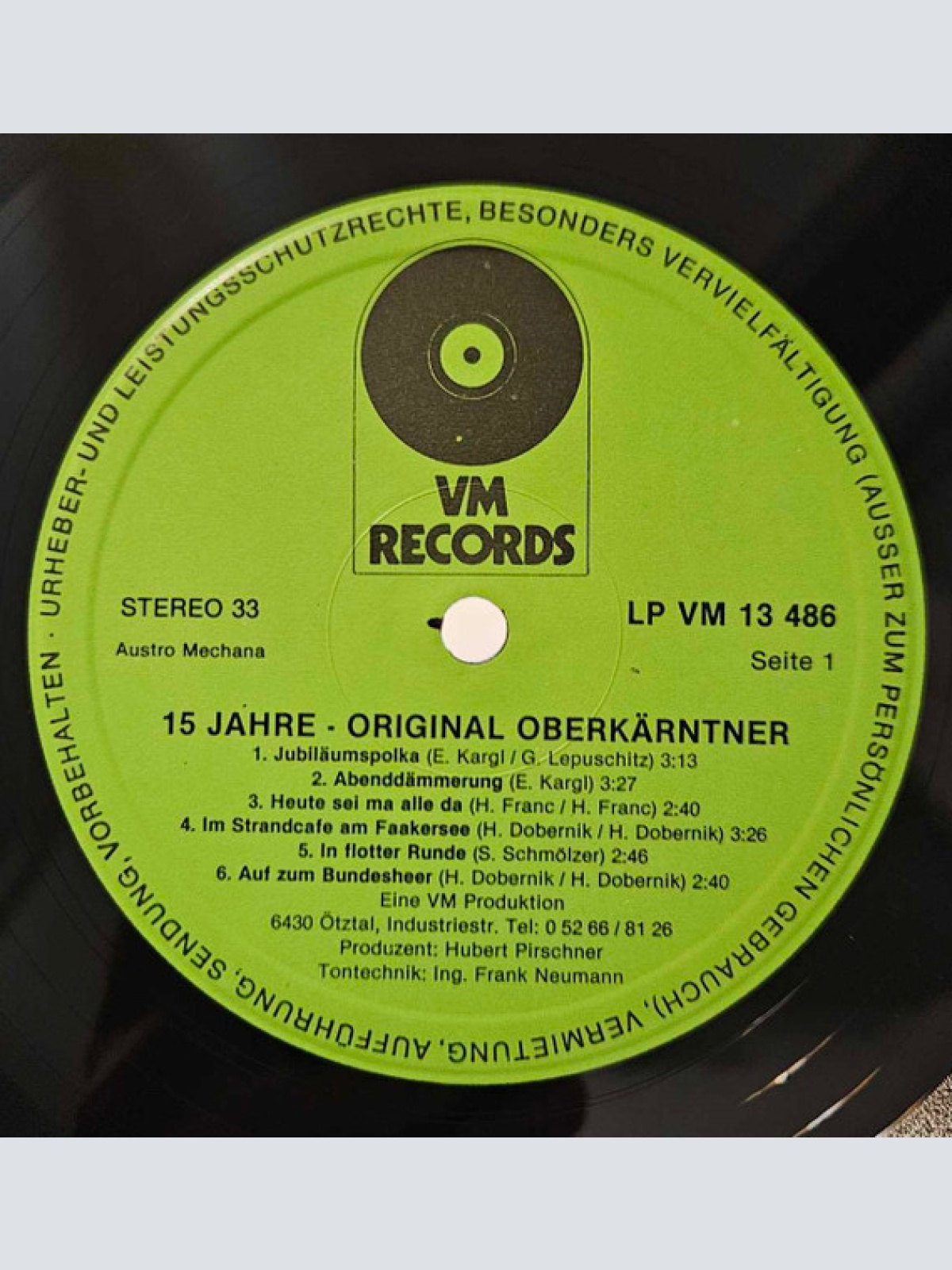 Vinyl / Oberkärntner Sextett - 15 Jahre