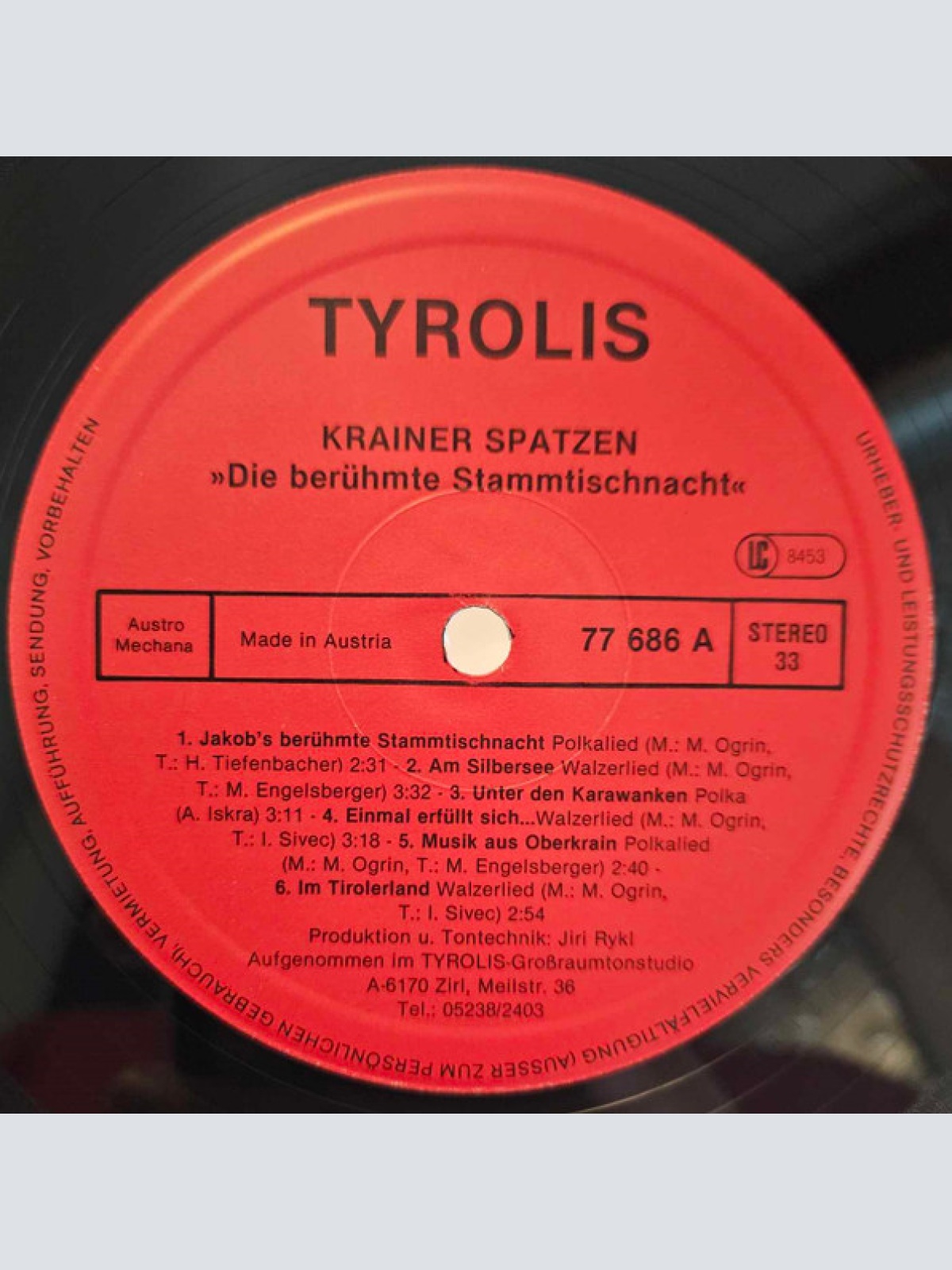 Vinyl / Krainer Spatzen - Die Berühmte Stammtischnacht