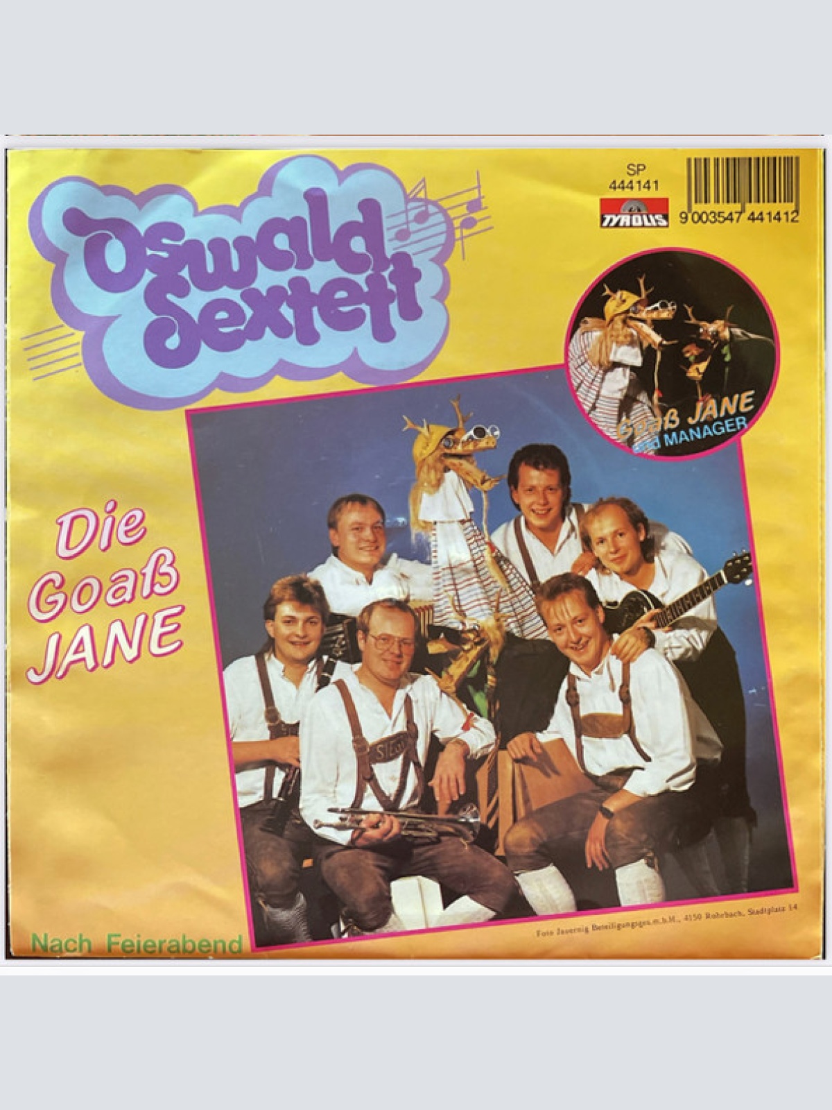 Vinyl / Oswald Sextett - Die Goass Jane