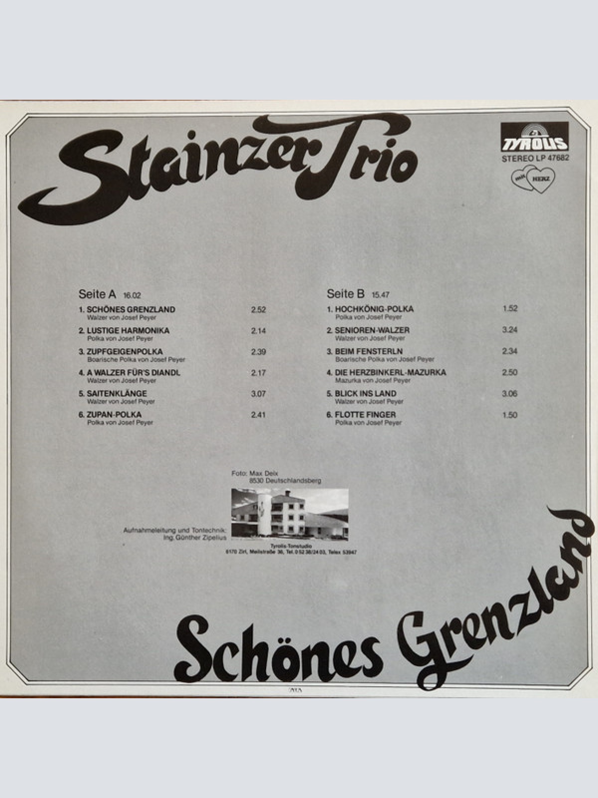Vinyl / Stainzer Trio - Schönes Grenzland