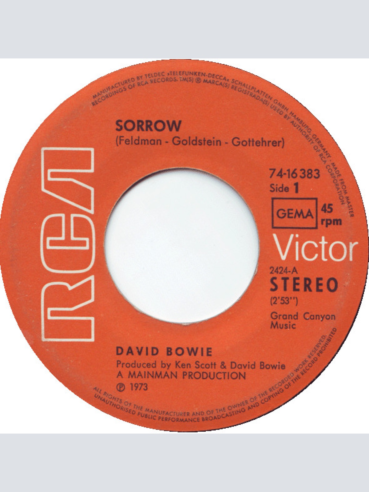 Vinyl / David Bowie - Sorrow