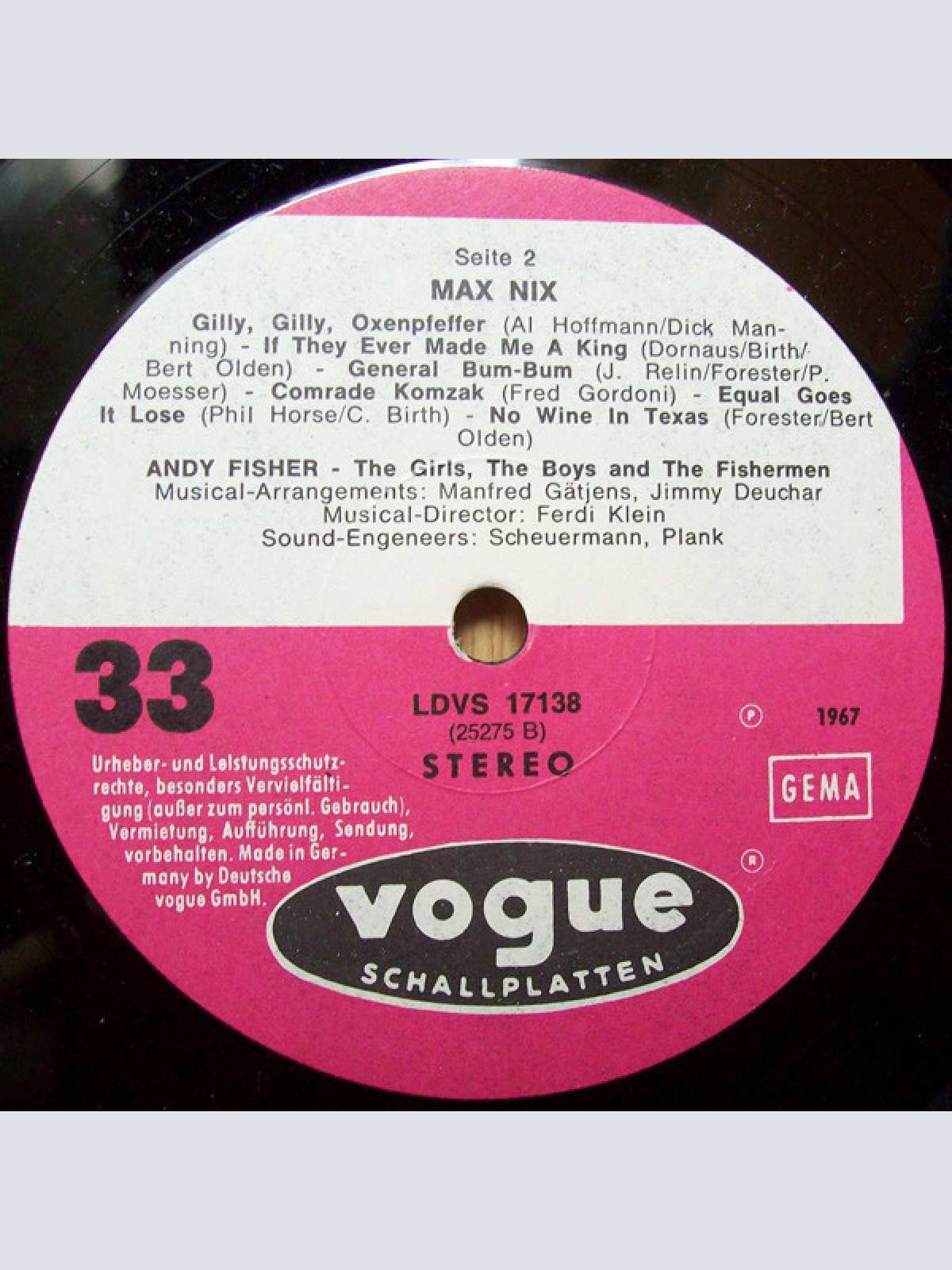 Vinyl / Andy Fisher - Max Nix