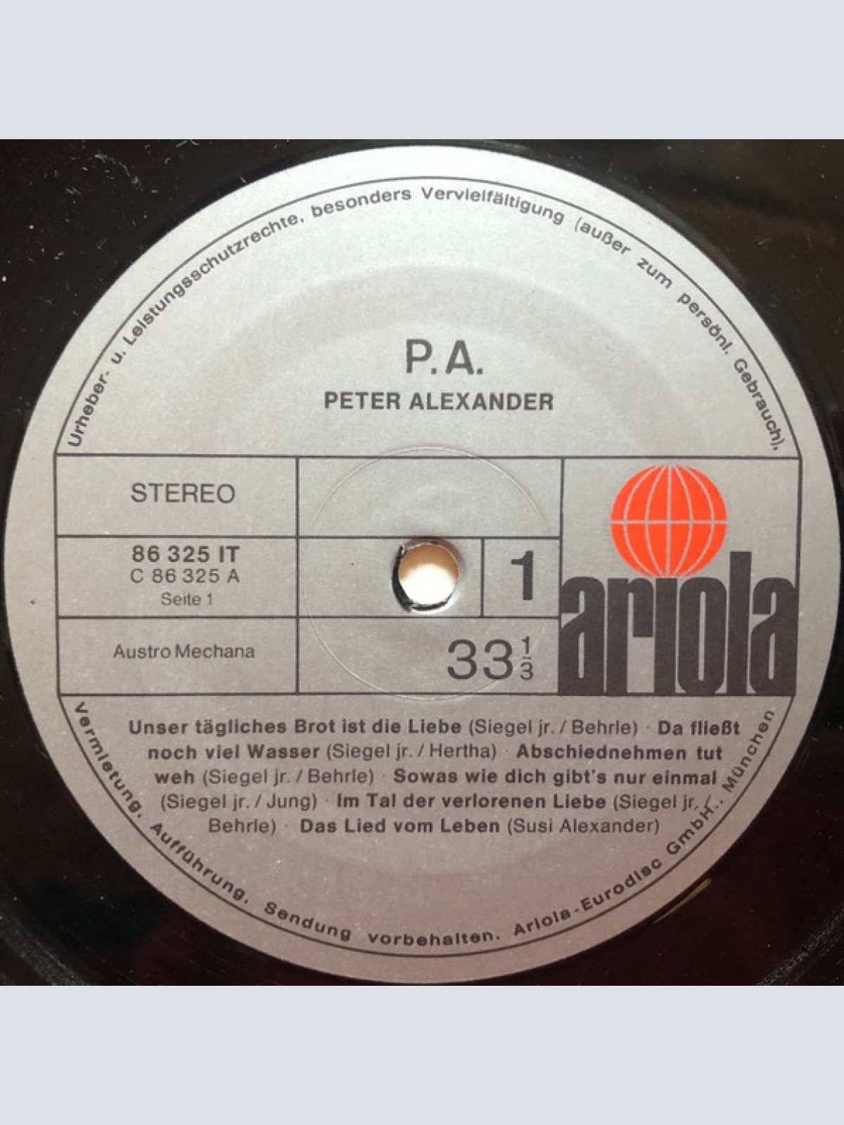 Vinyl / Peter Alexander - P. A.