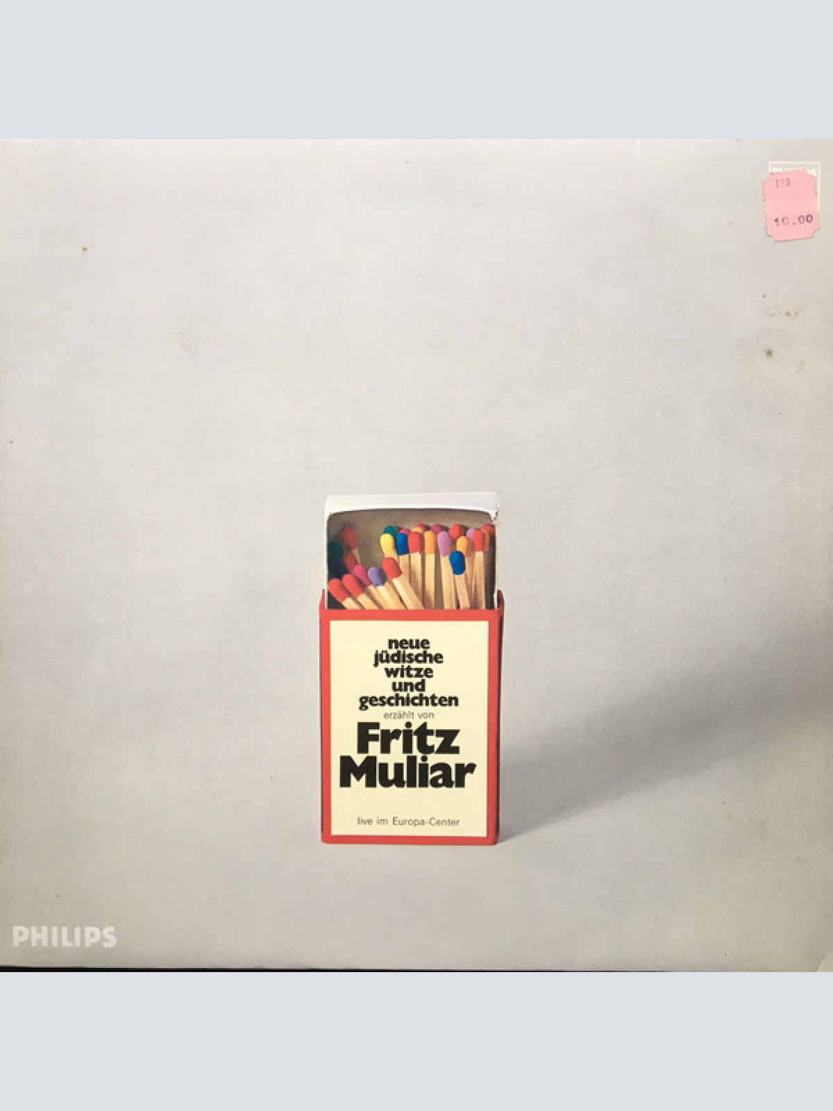 Vinyl / Fritz Muliar - Neue Jüdische Witze Und Geschichten Erzählt Von Fritz Muliar Live Im Europa-Center