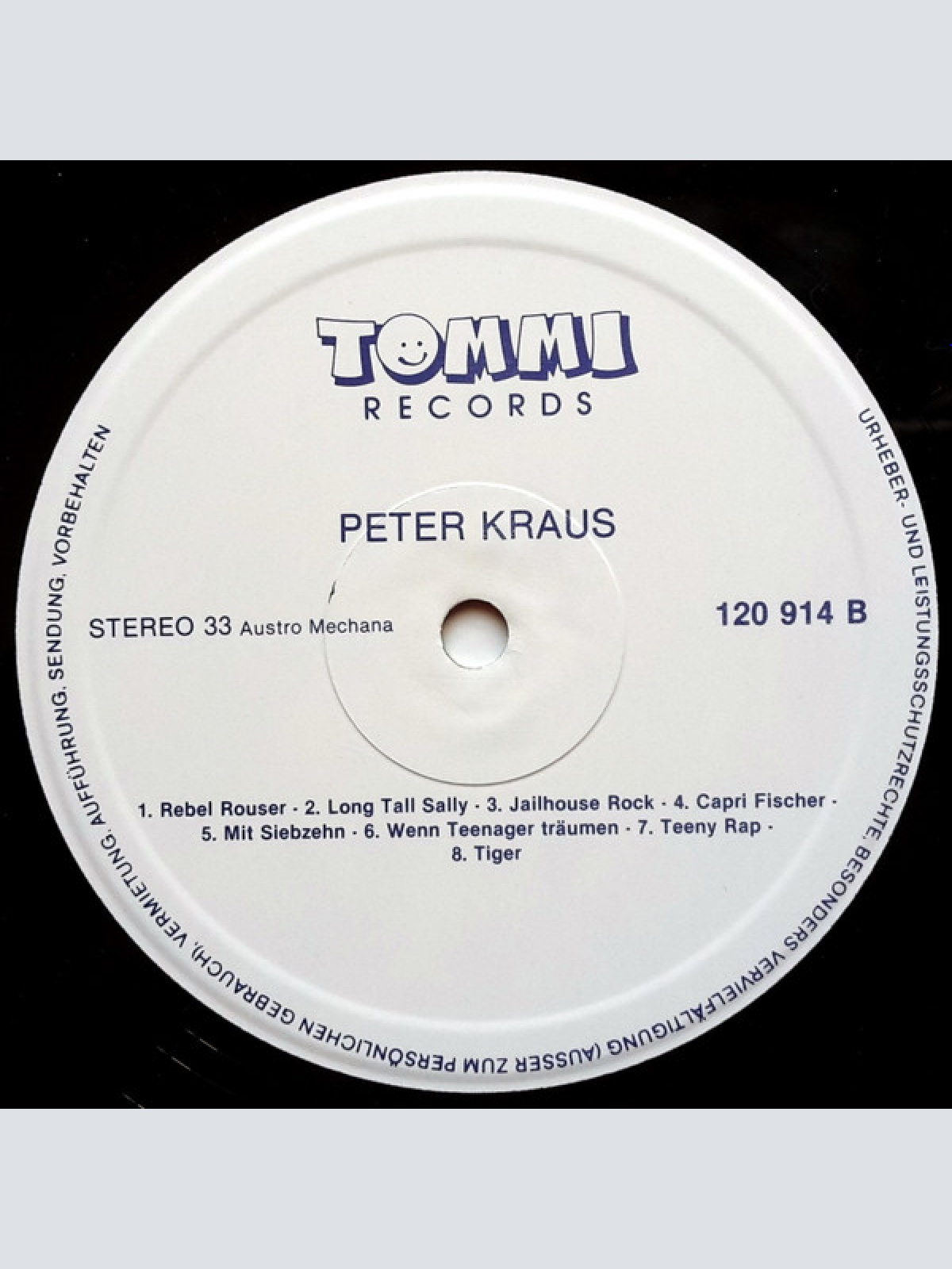 Vinyl / Peter Kraus - Als Teenager Träumten - Live Mitschnitt Aus Dem Wiener Metropol