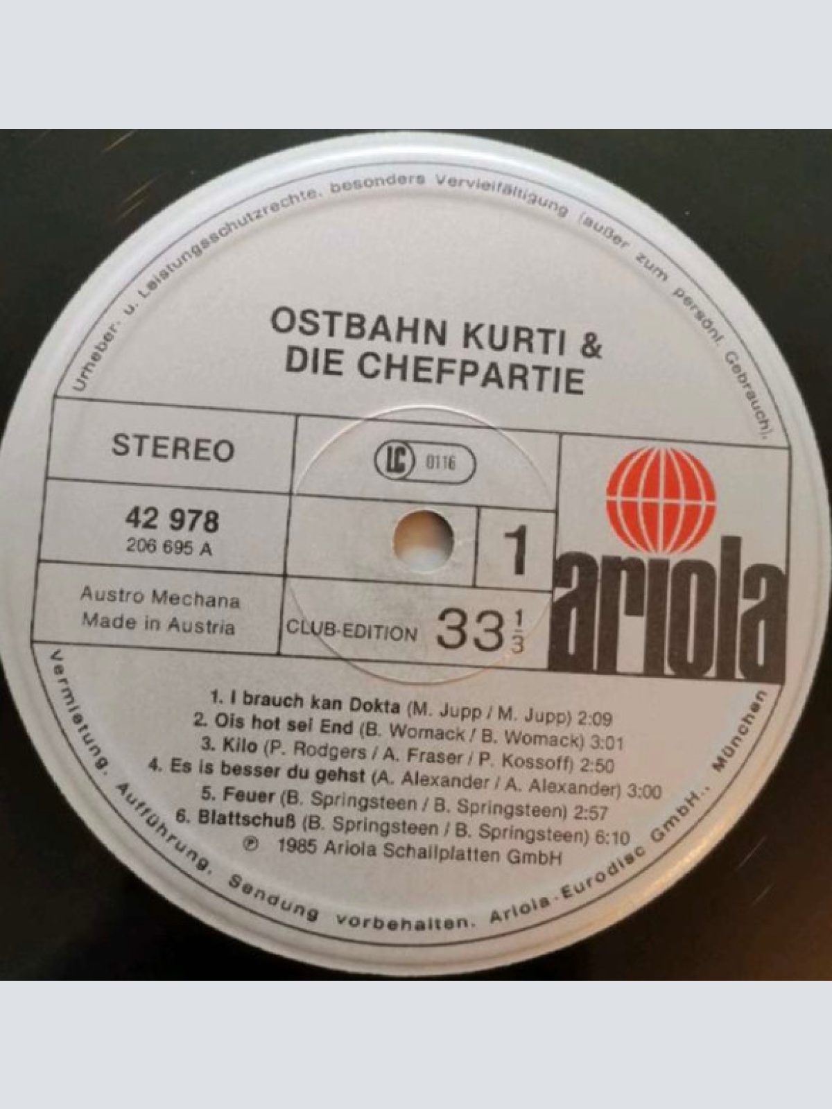 Vinyl / Ostbahn-Kurti & Die Chefpartie - Ostbahn-Kurti & Die Chefpartie