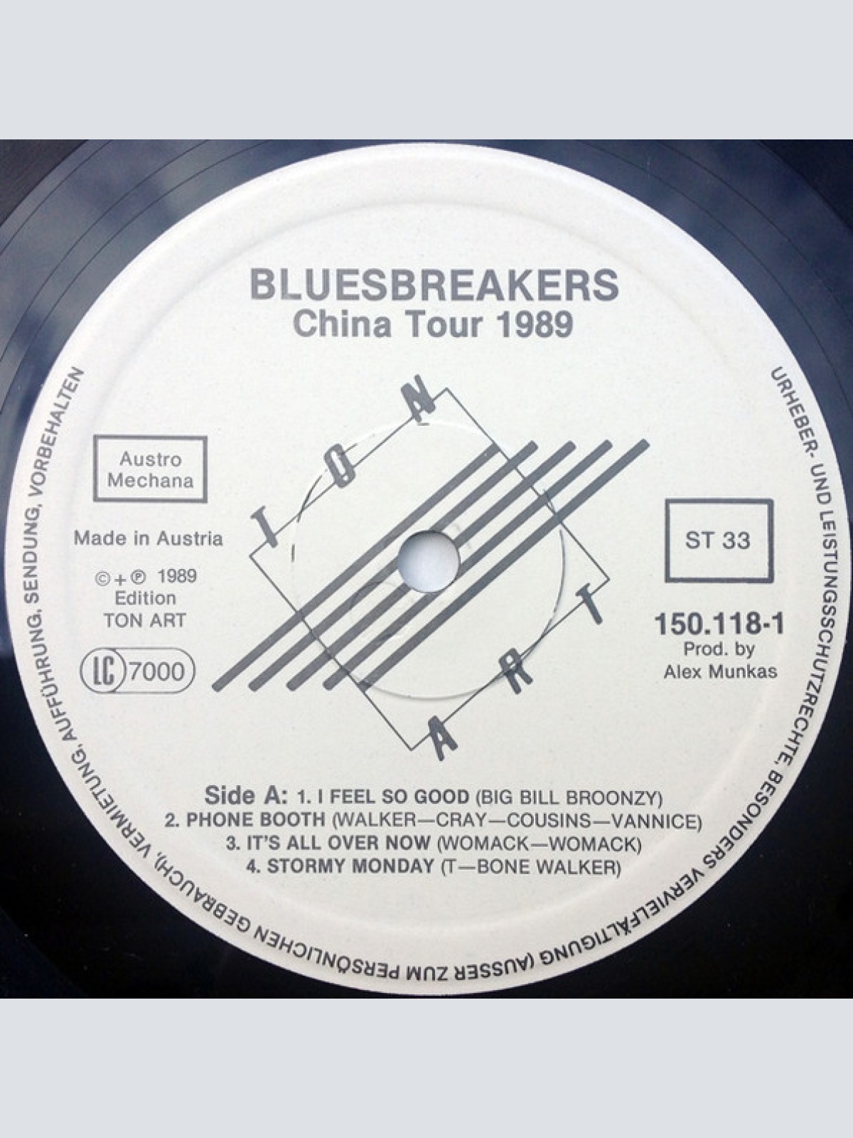 Vinyl / Blues Breakers* = 布鲁斯激浪* - China Tour 1989