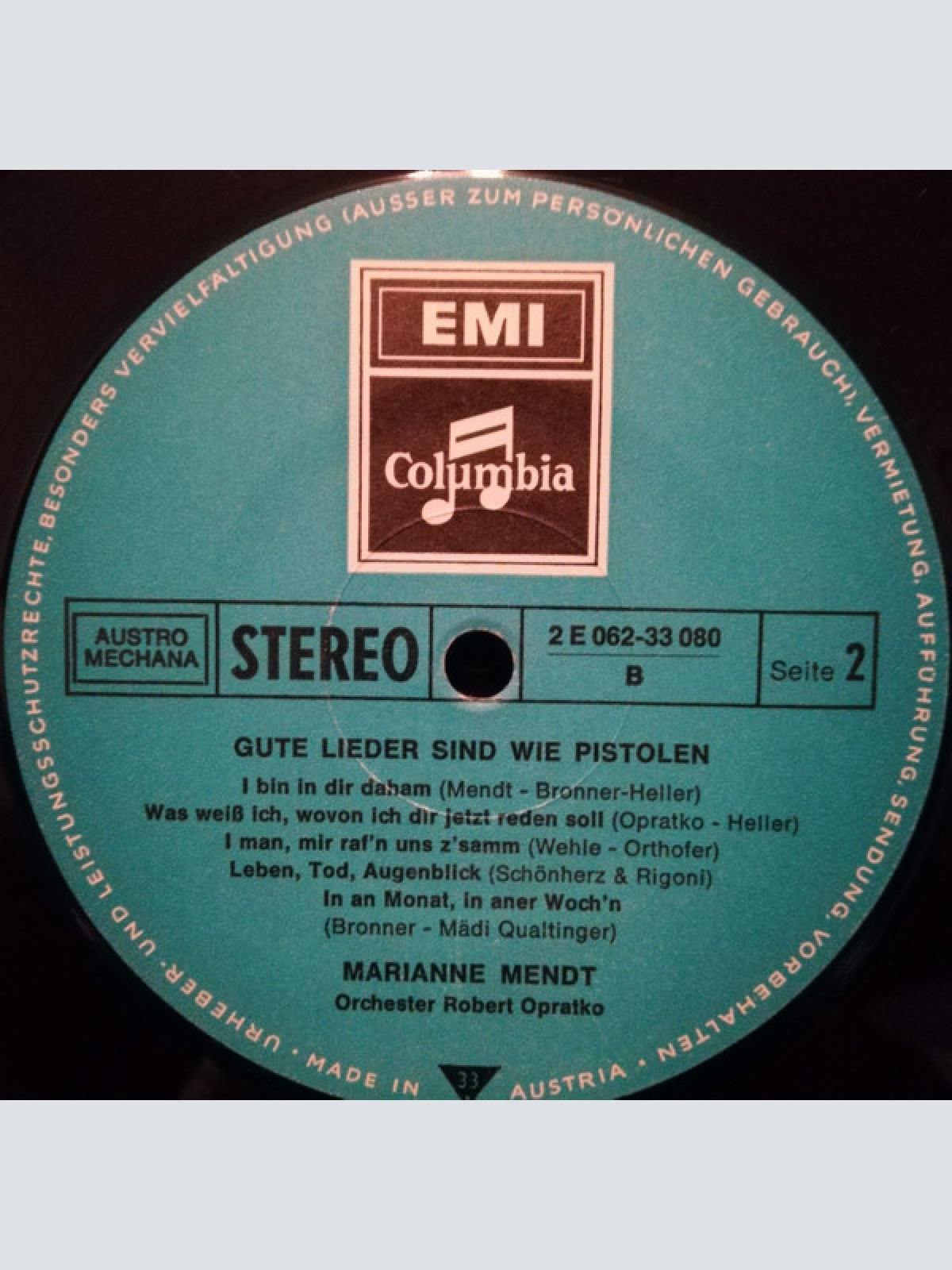 Vinyl / Marianne Mendt - Gute Lieder Sind Wie Pistolen