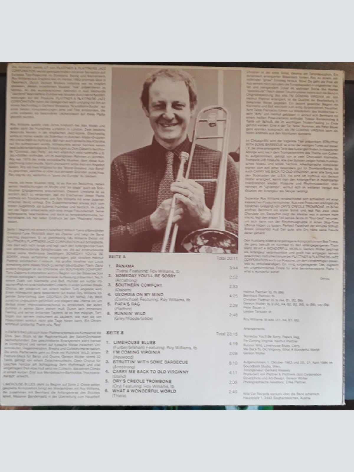 Vinyl / Plattner & Plattner Jazz Corporation meets Roy Williams (3) - What A Wonderful World