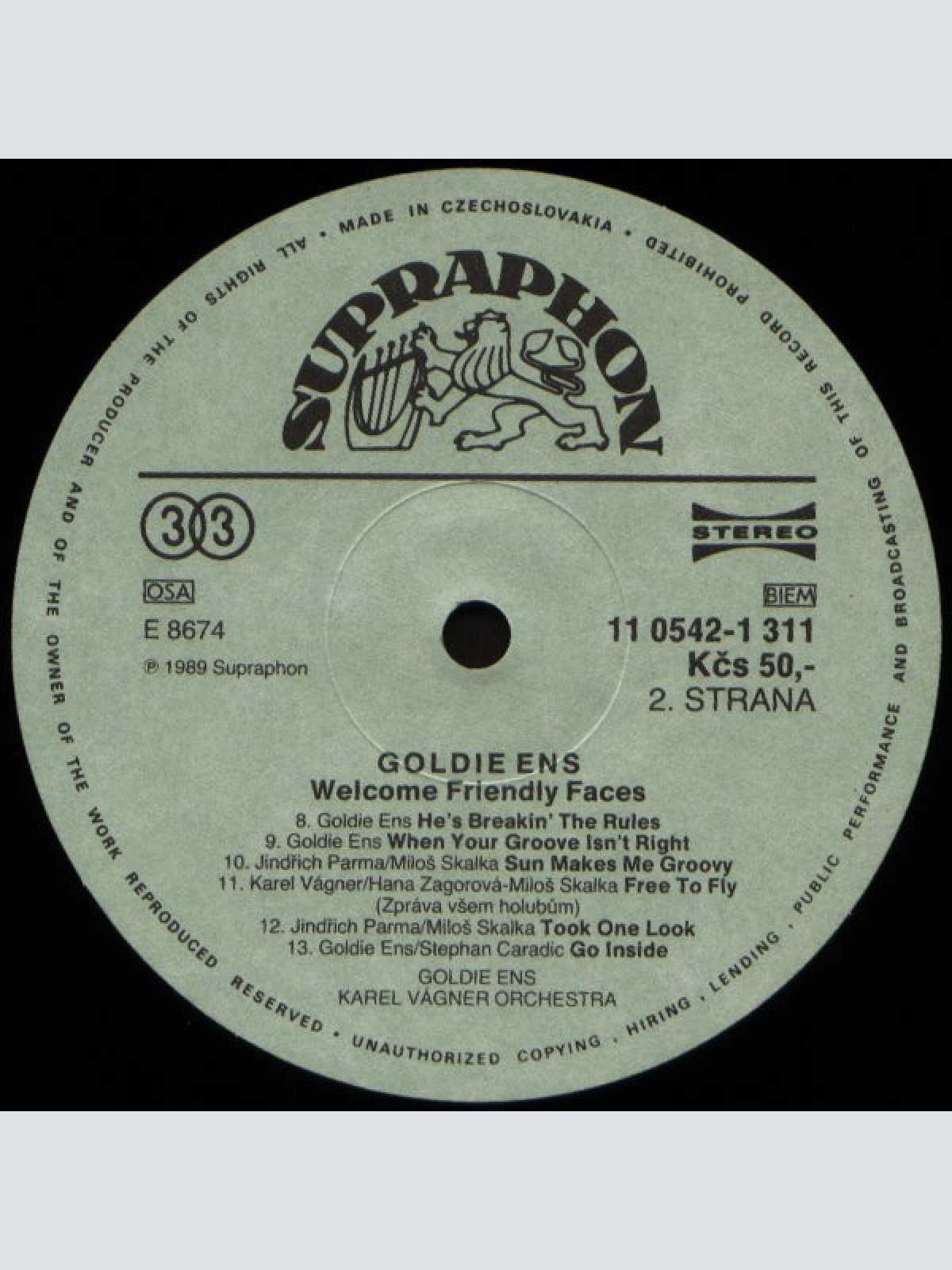 Vinyl / Goldie Ens, Karel Vágner Orchestra* - Welcome Friendly Faces