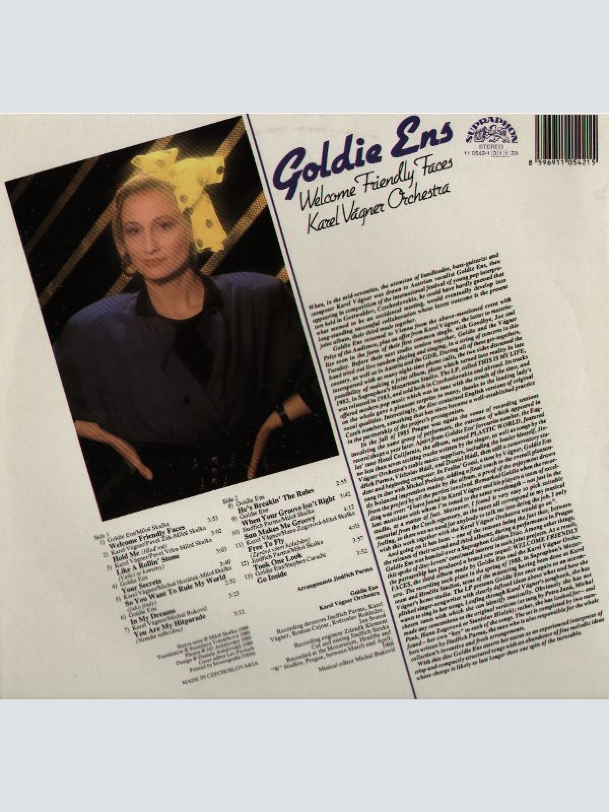Vinyl / Goldie Ens, Karel Vágner Orchestra* - Welcome Friendly Faces