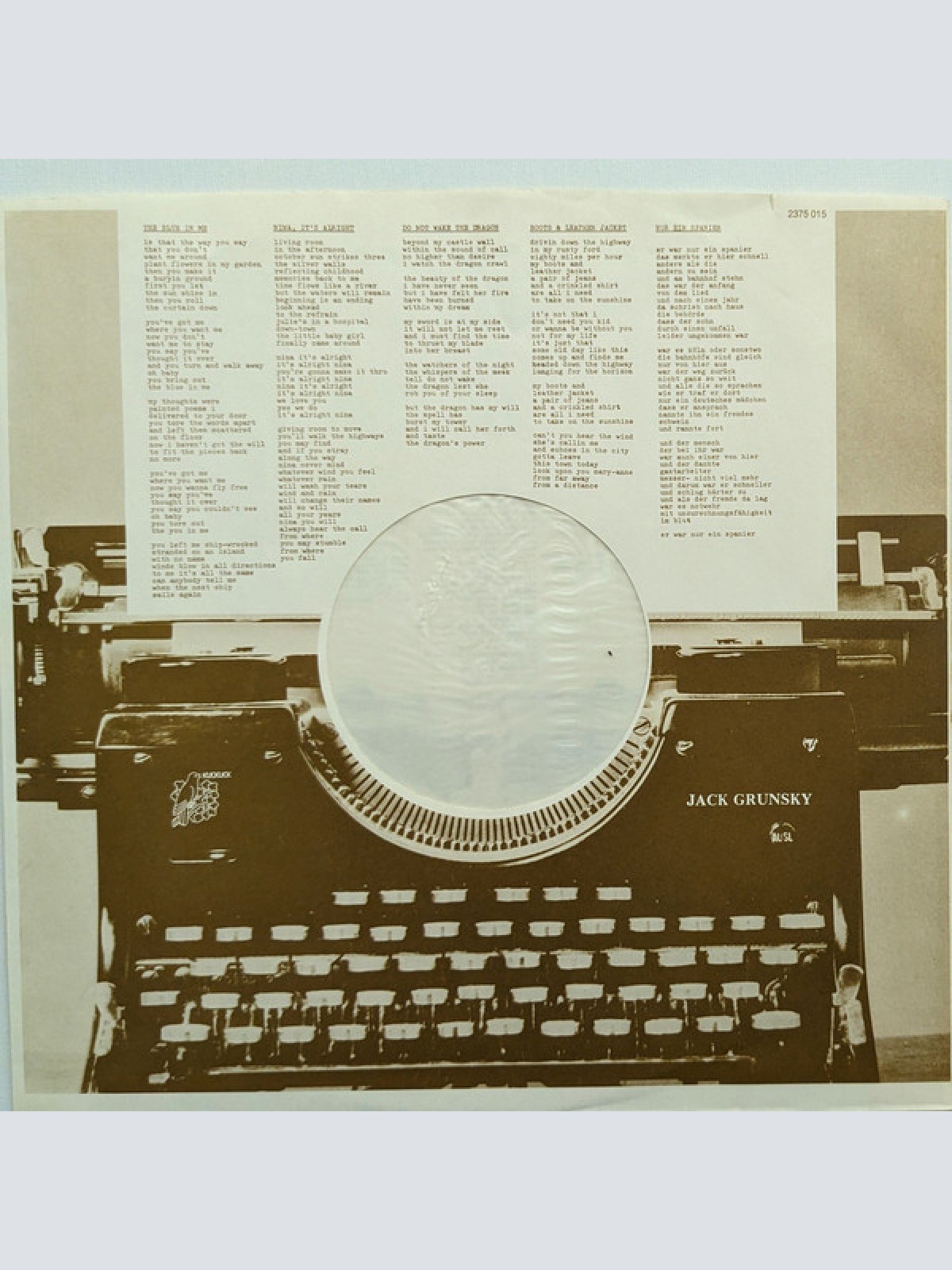 Vinyl / Jack Grunsky - Jack Grunsky