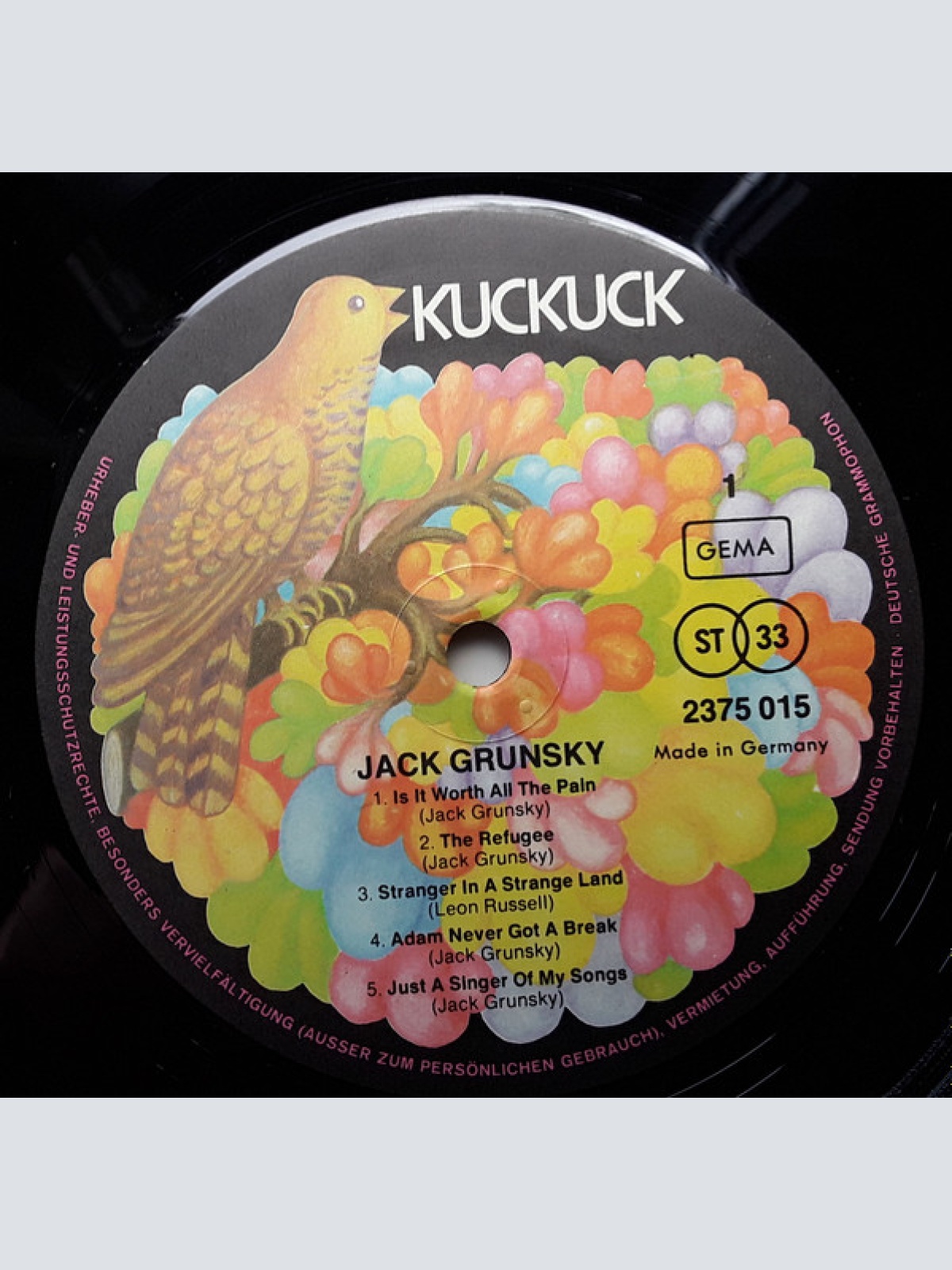 Vinyl / Jack Grunsky - Jack Grunsky