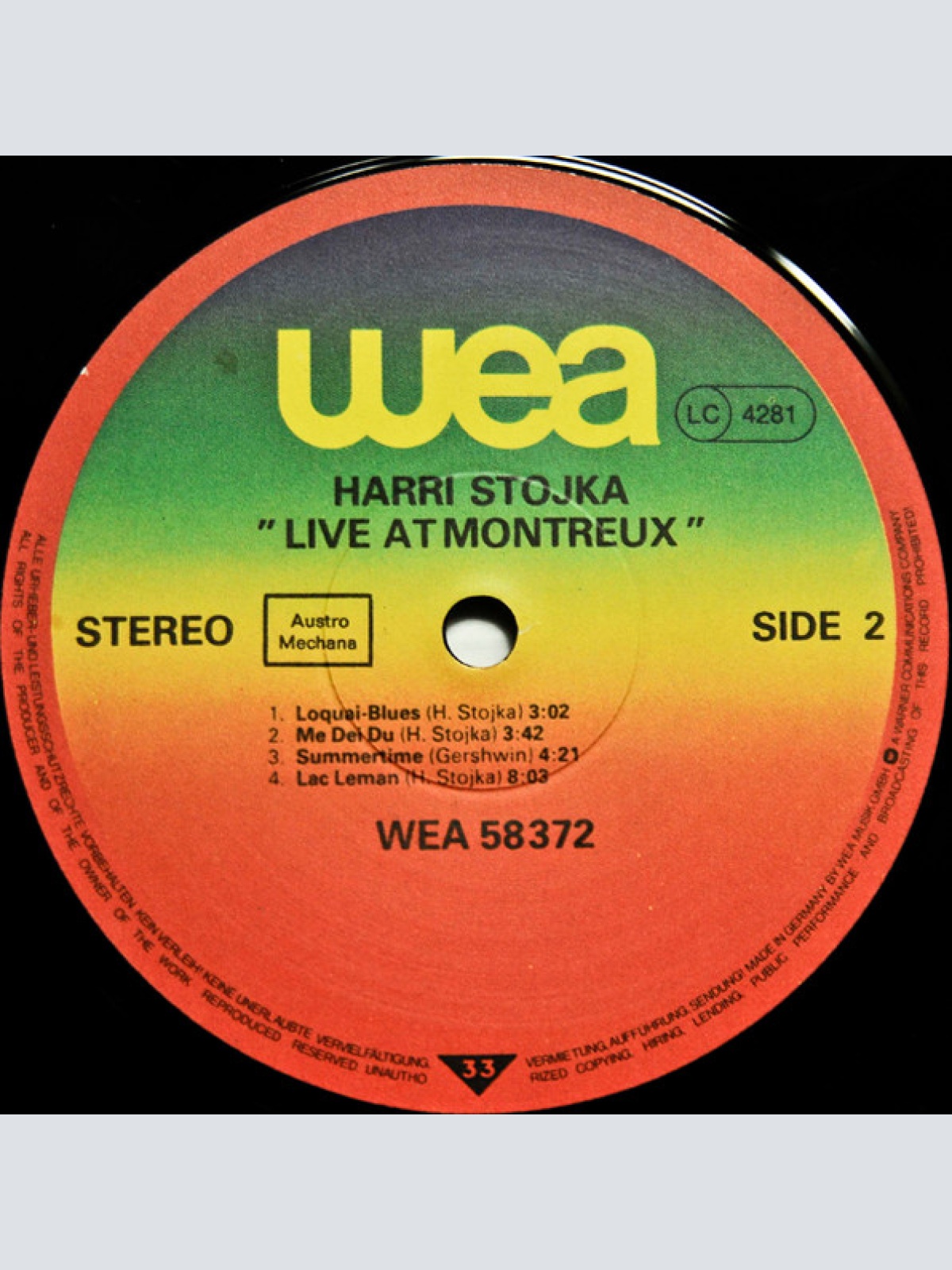 Vinyl / Harri Stojka - Live At Montreux