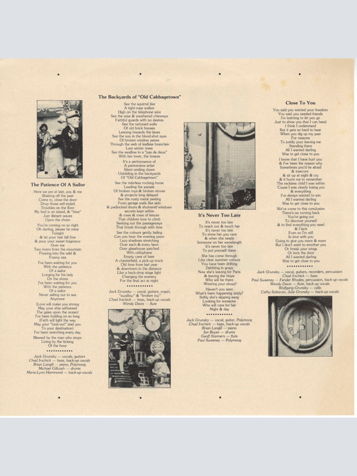 Vinyl / Jack Grunsky - The Patience Of A Sailor