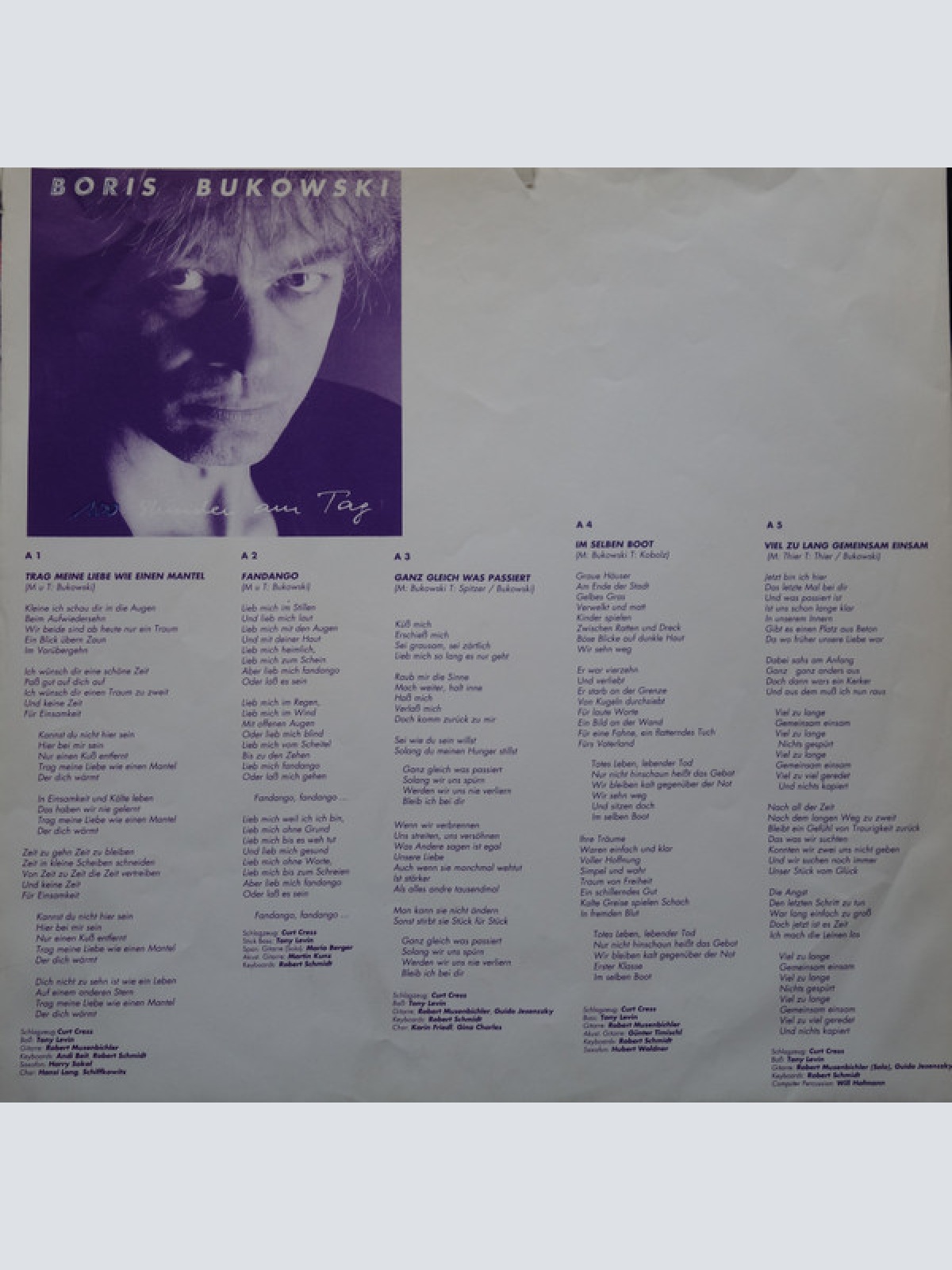 Vinyl / Boris Bukowski - 100 Stunden Am Tag