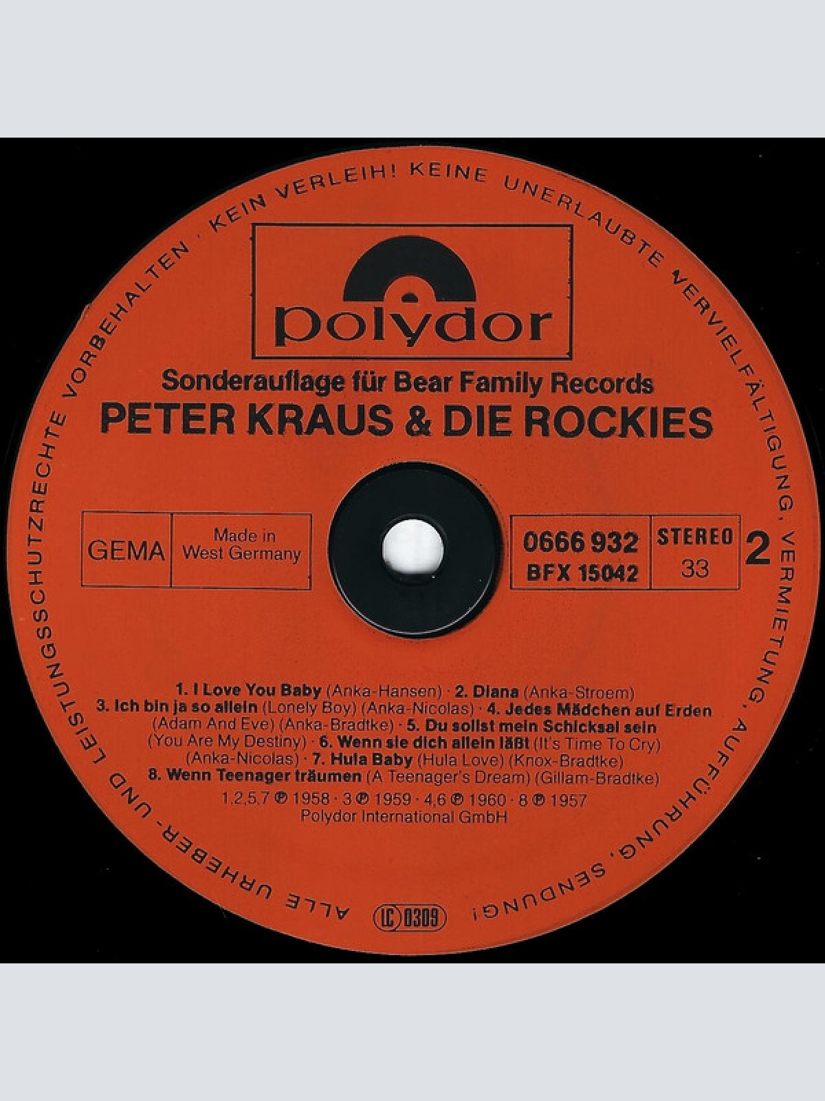 Vinyl / Peter Kraus Und Die Rockies - Der Rocker