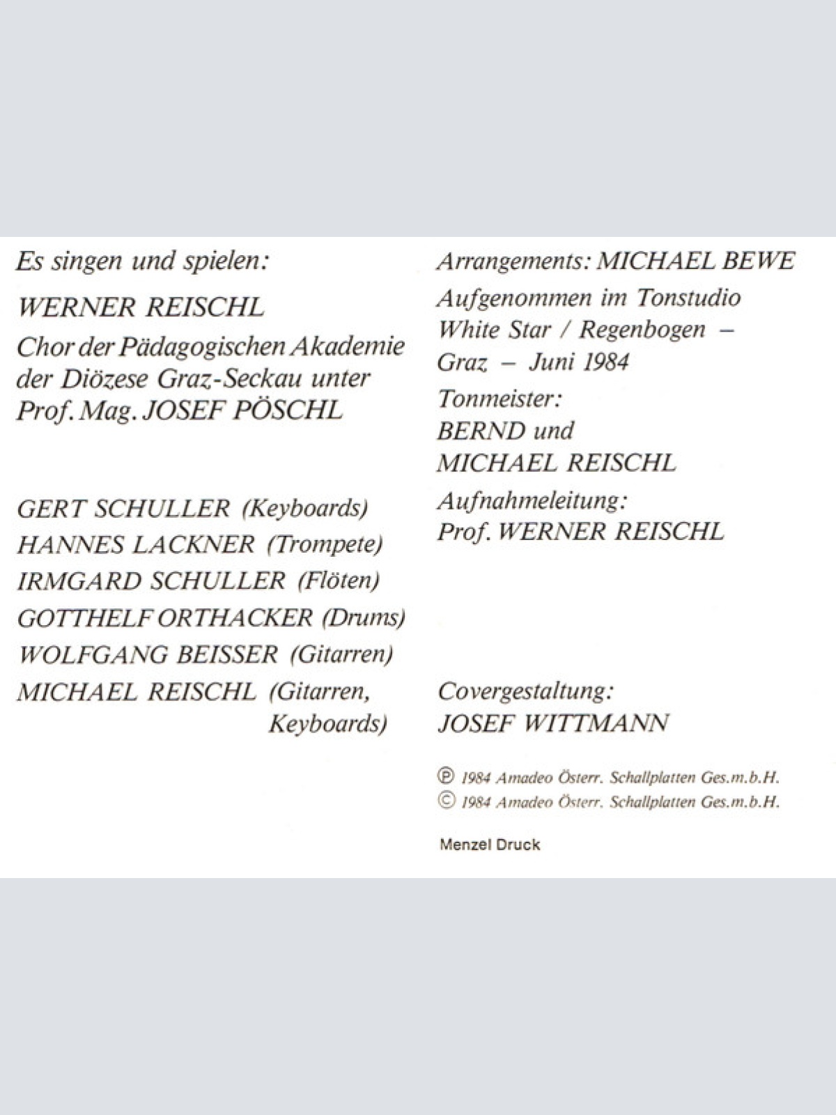 Vinyl / Werner Reischl - Sing Mit Mir Ein Halleluja (Die Neuen Religiösen Lieder)