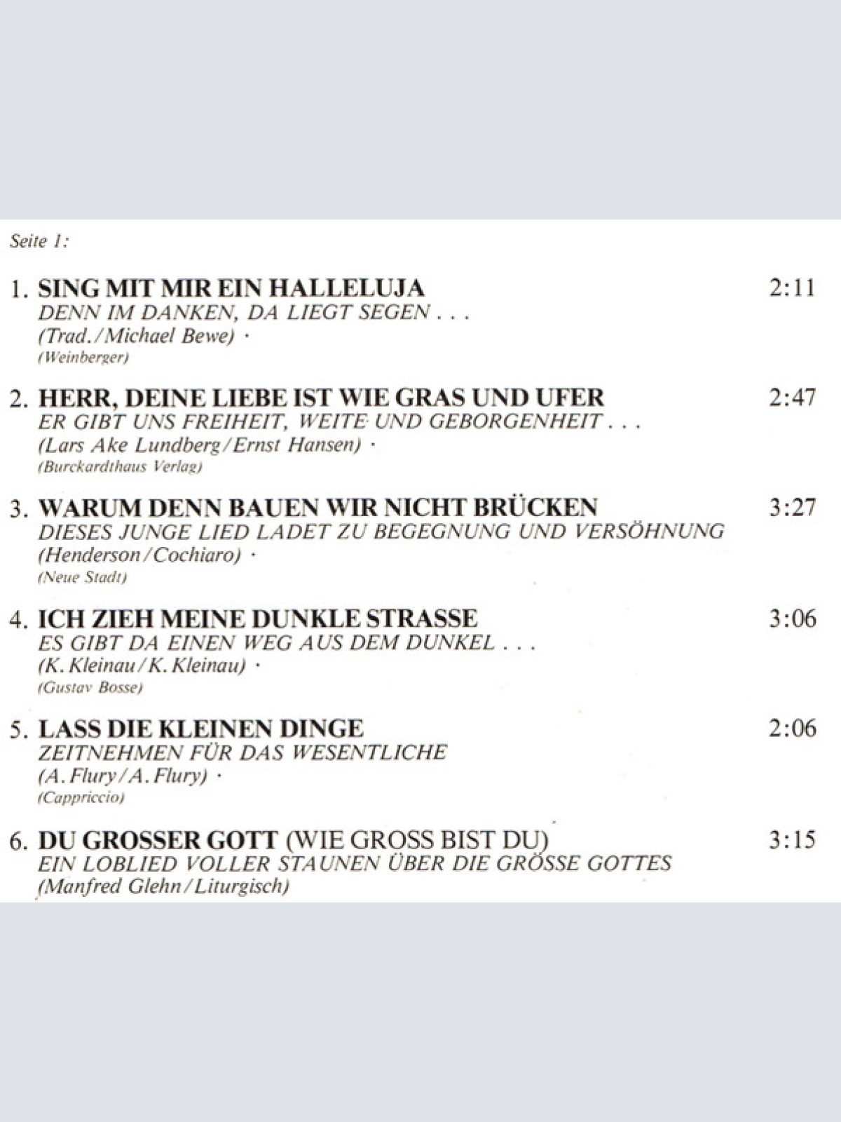 Vinyl / Werner Reischl - Sing Mit Mir Ein Halleluja (Die Neuen Religiösen Lieder)