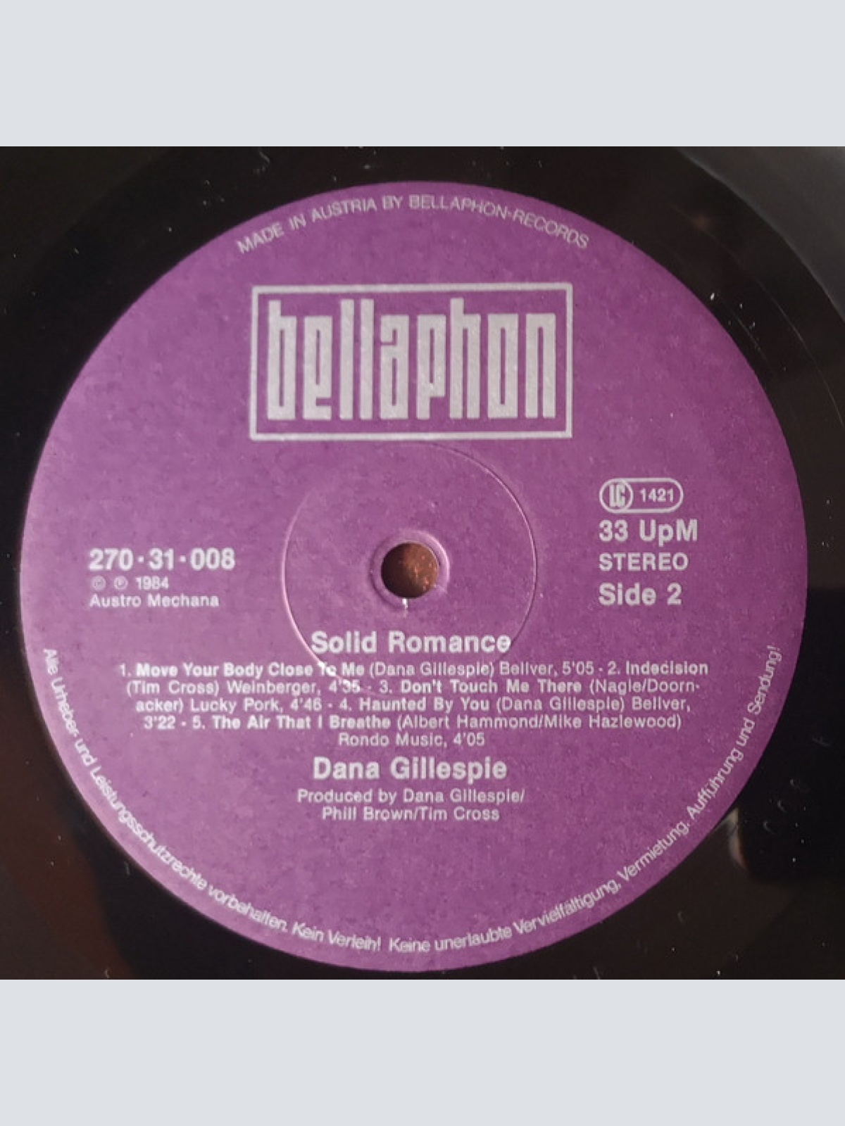 Vinyl / Dana Gillespie -  Solid Romance