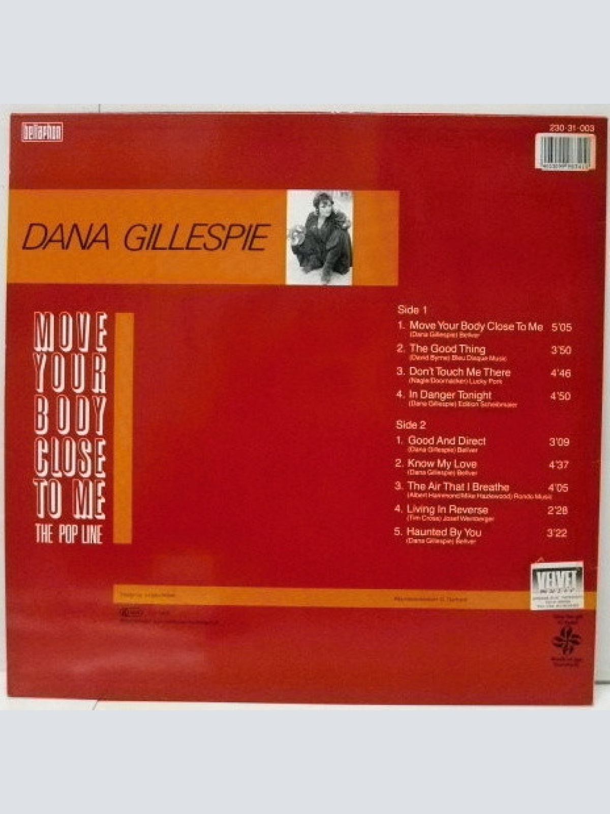Vinyl / Dana Gillespie - Move Your Body Close To Me