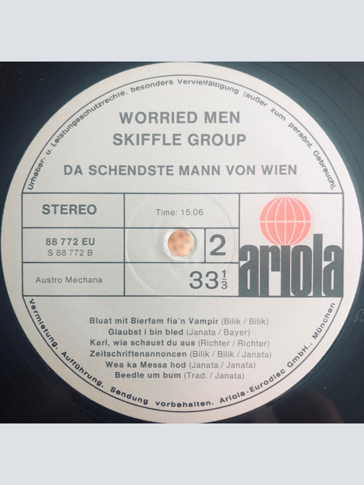 Vinyl / Worried Men Skiffle Group - Da Schendste Mann Von Wien