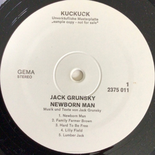 Vinyl / Jack Grunsky - Newborn Man