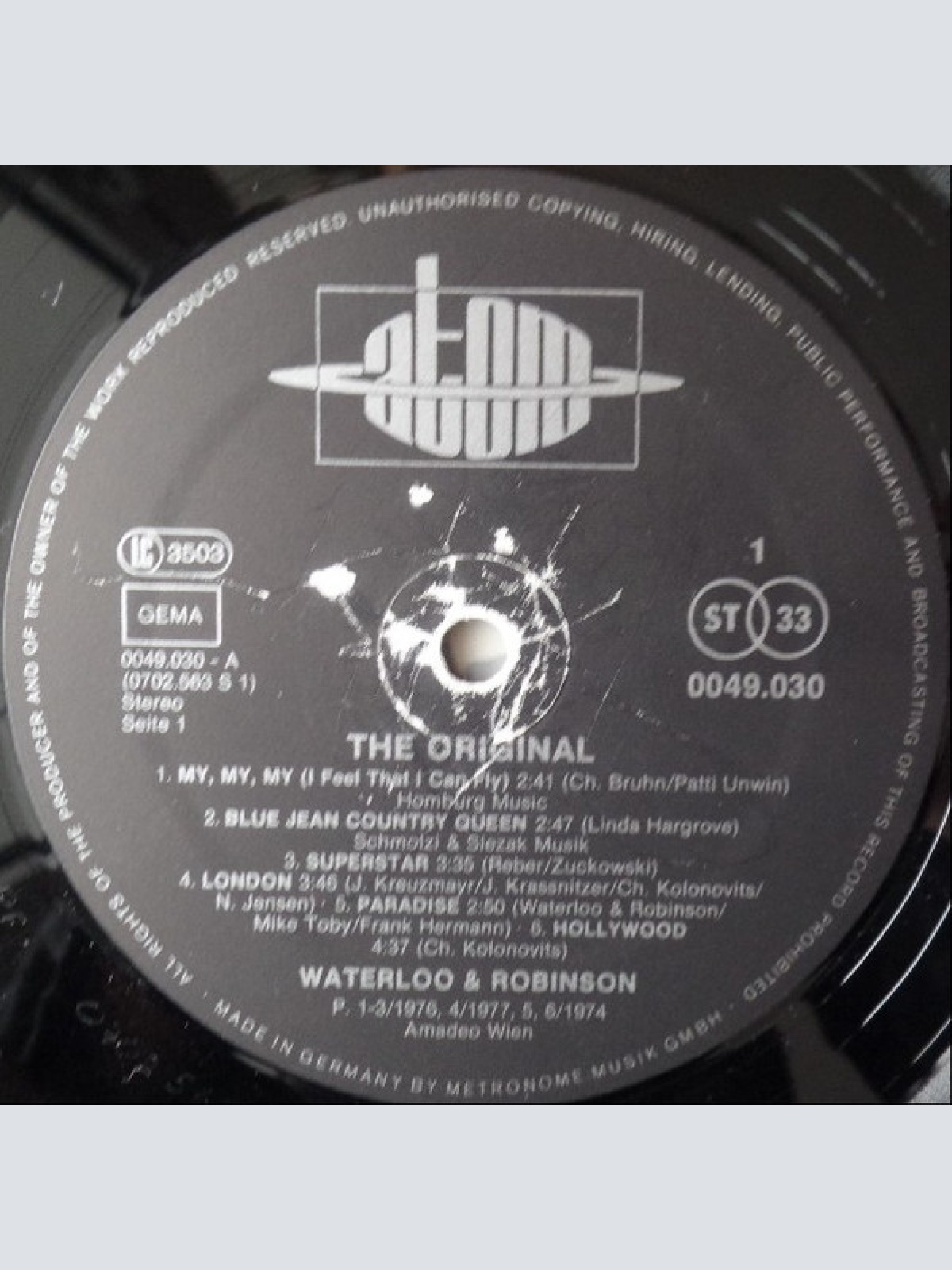 Vinyl / Waterloo & Robinson - The Original Waterloo & Robinson