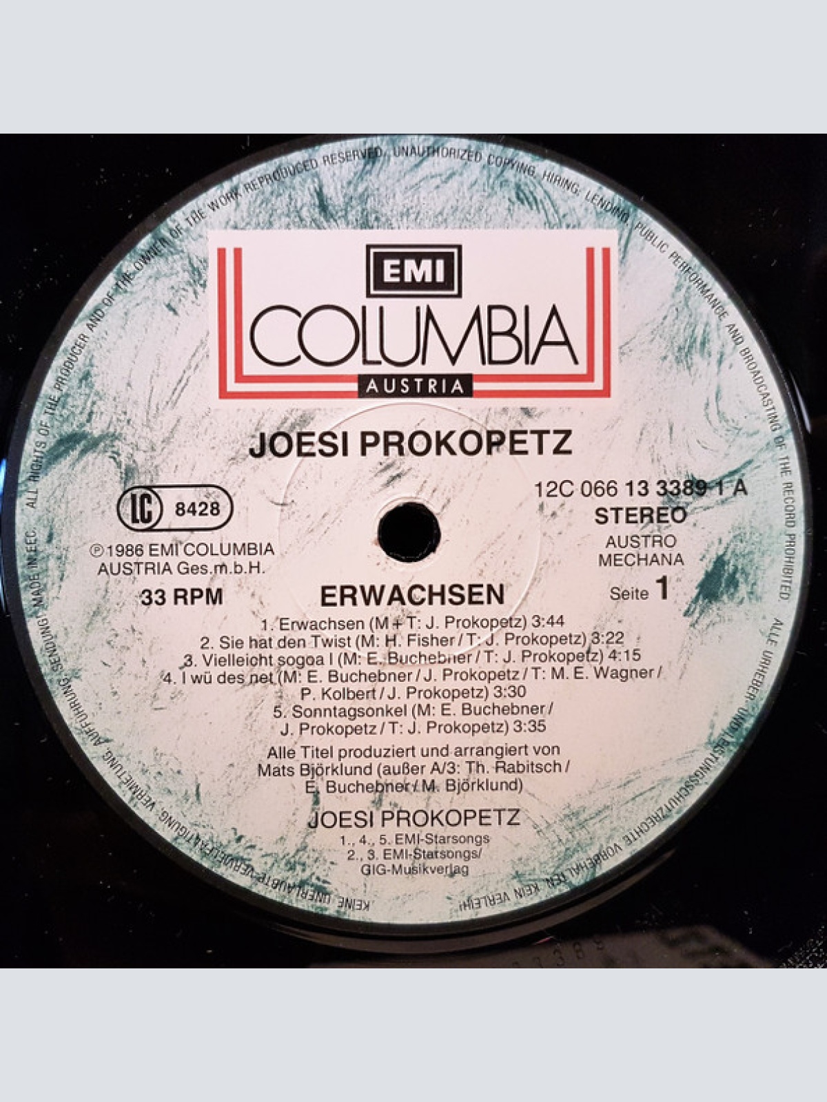 Vinyl / Joesi Prokopetz - Erwachsen