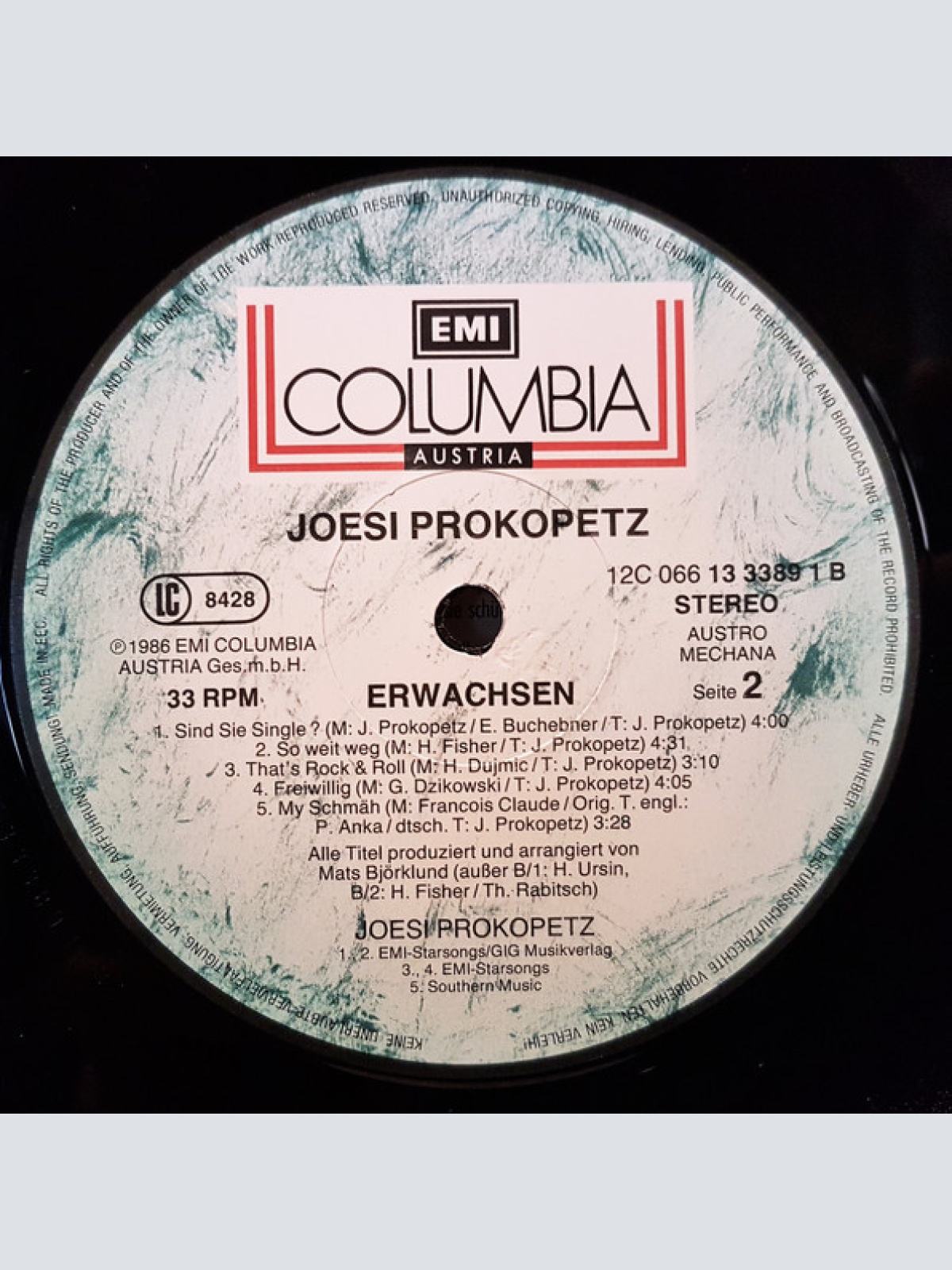 Vinyl / Joesi Prokopetz - Erwachsen