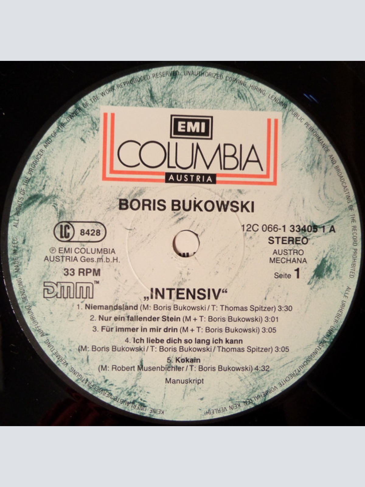 Vinyl / Boris Bukowski - Intensiv