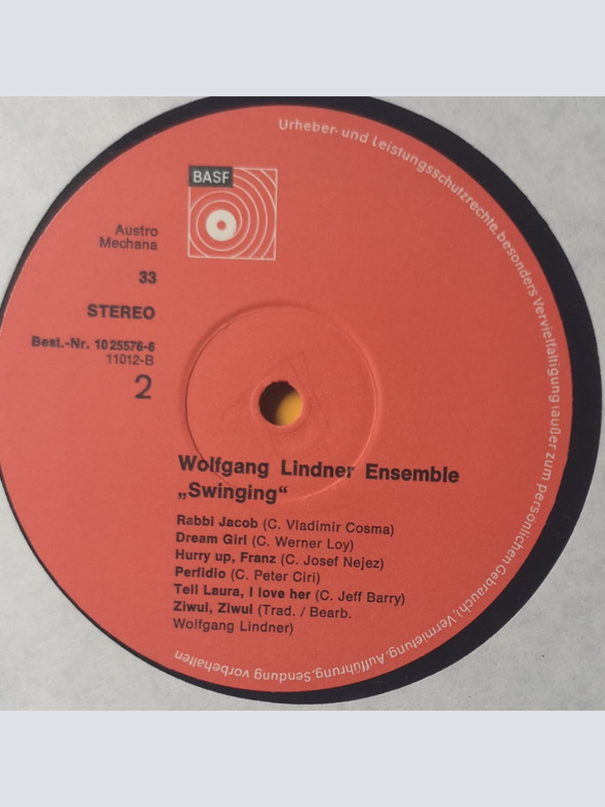 Vinyl / Wolfgang Lindner Ensemble* - Swinging