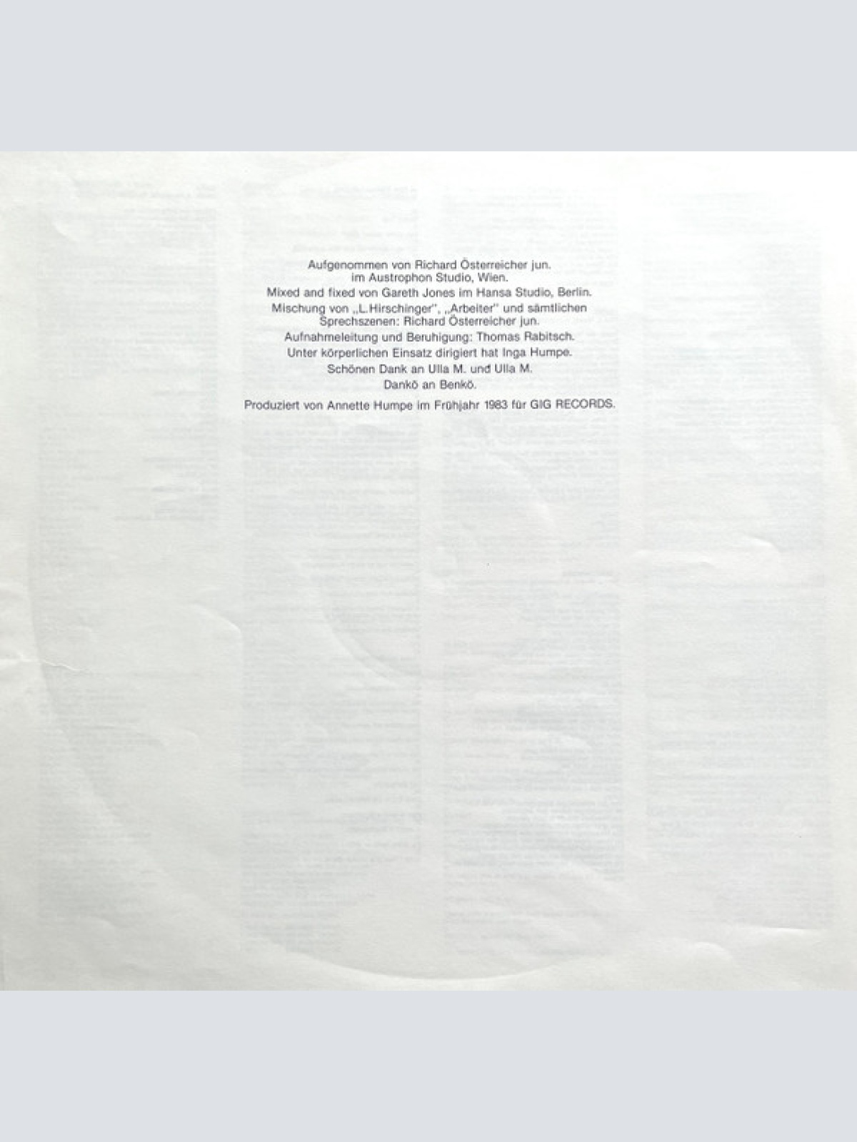 Vinyl / Tauchen - Prokopetz* - DÖF