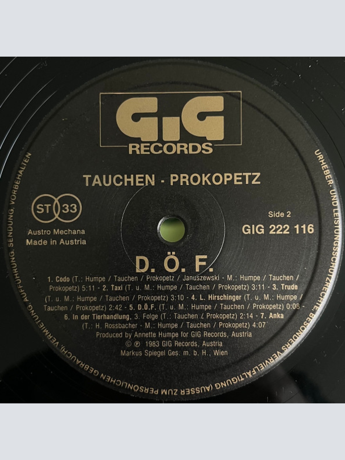 Vinyl / Tauchen - Prokopetz* - DÖF
