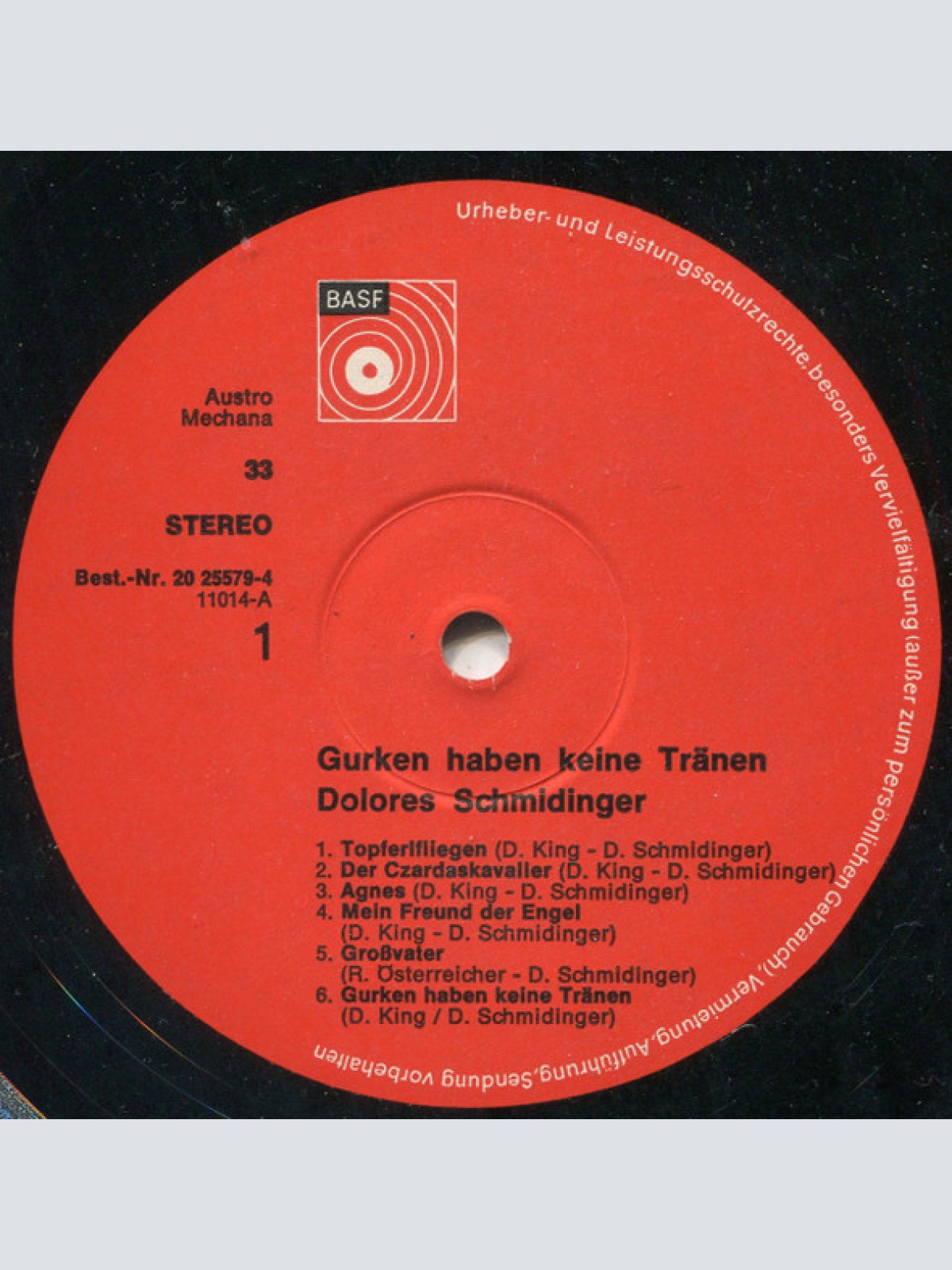 Vinyl / Dolores Schmidinger - Gurken Haben Keine Tränen
