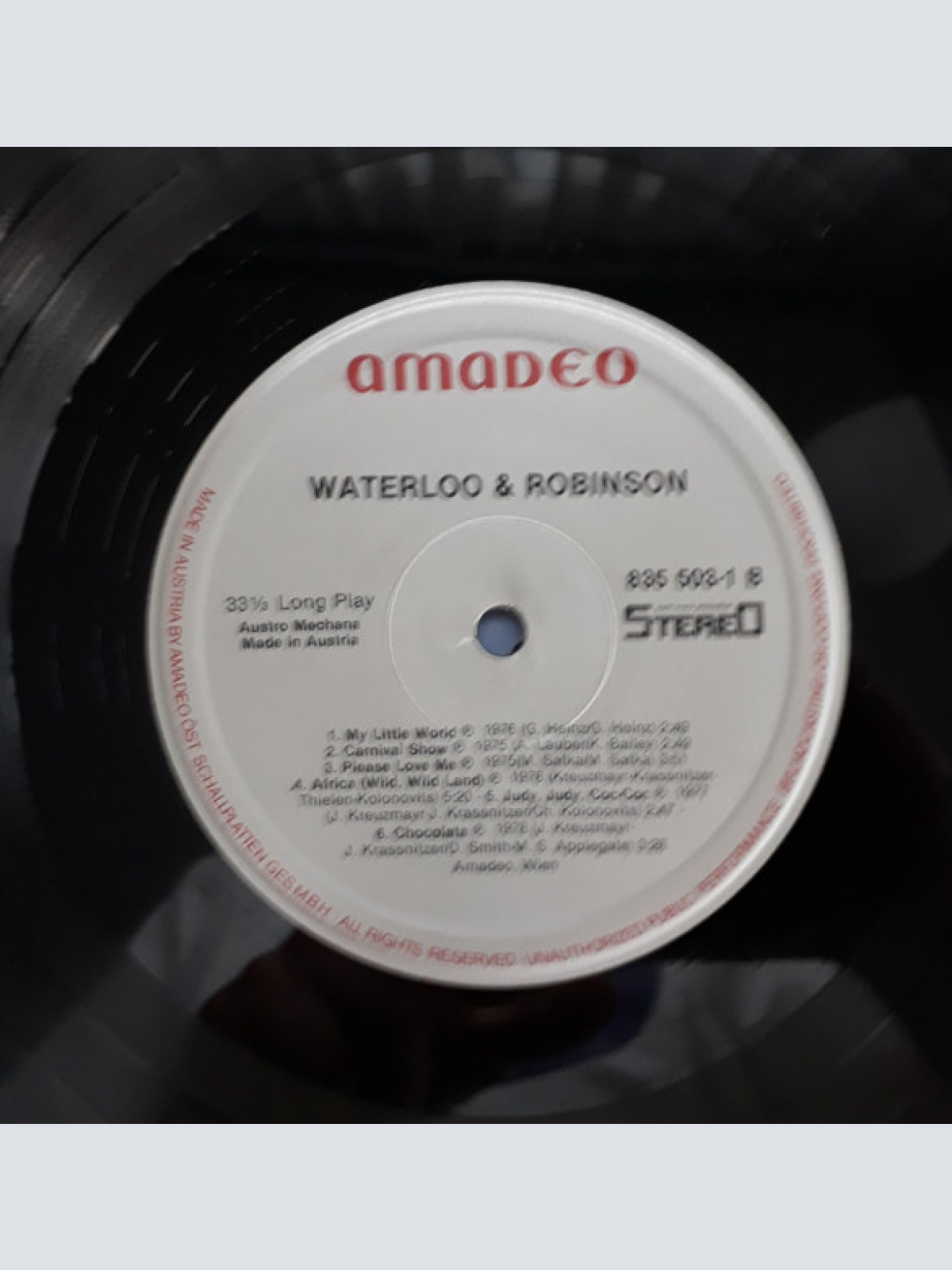 Vinyl / Waterloo & Robinson - Poptakes