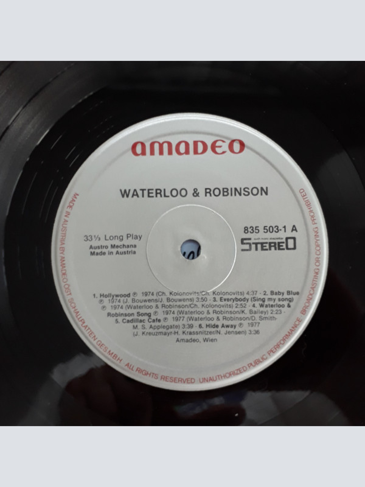 Vinyl / Waterloo & Robinson - Poptakes