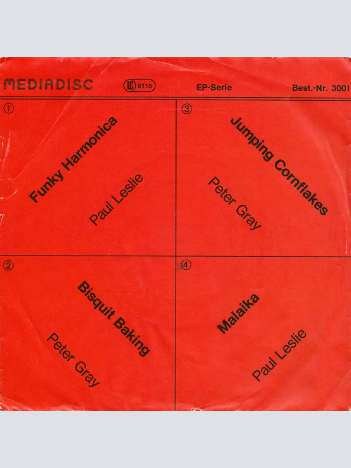 Vinyl / Paul Leslie / Peter Gray (5) - Funky Harmonica / Bisquit Baking